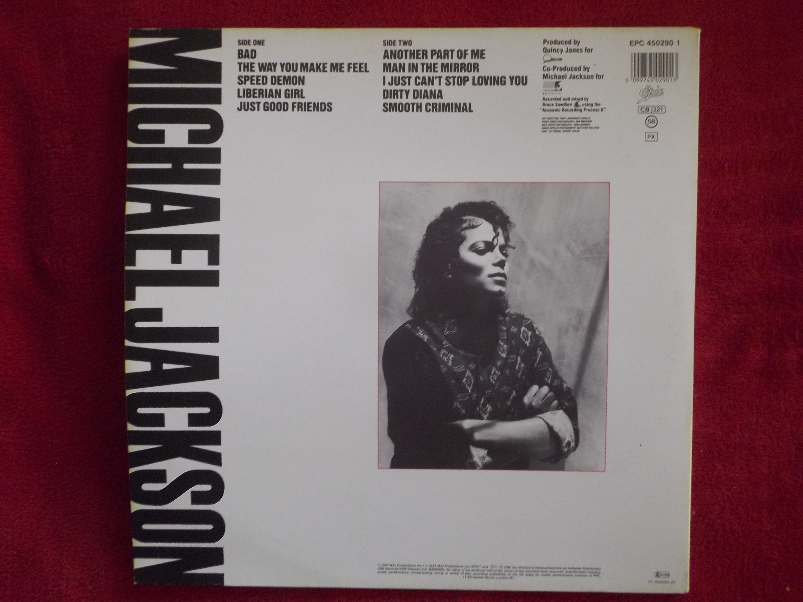 Michael Jackson – Bad | Niederlande 1987 | Epic EPC 450290 1 | LP, Bild 5