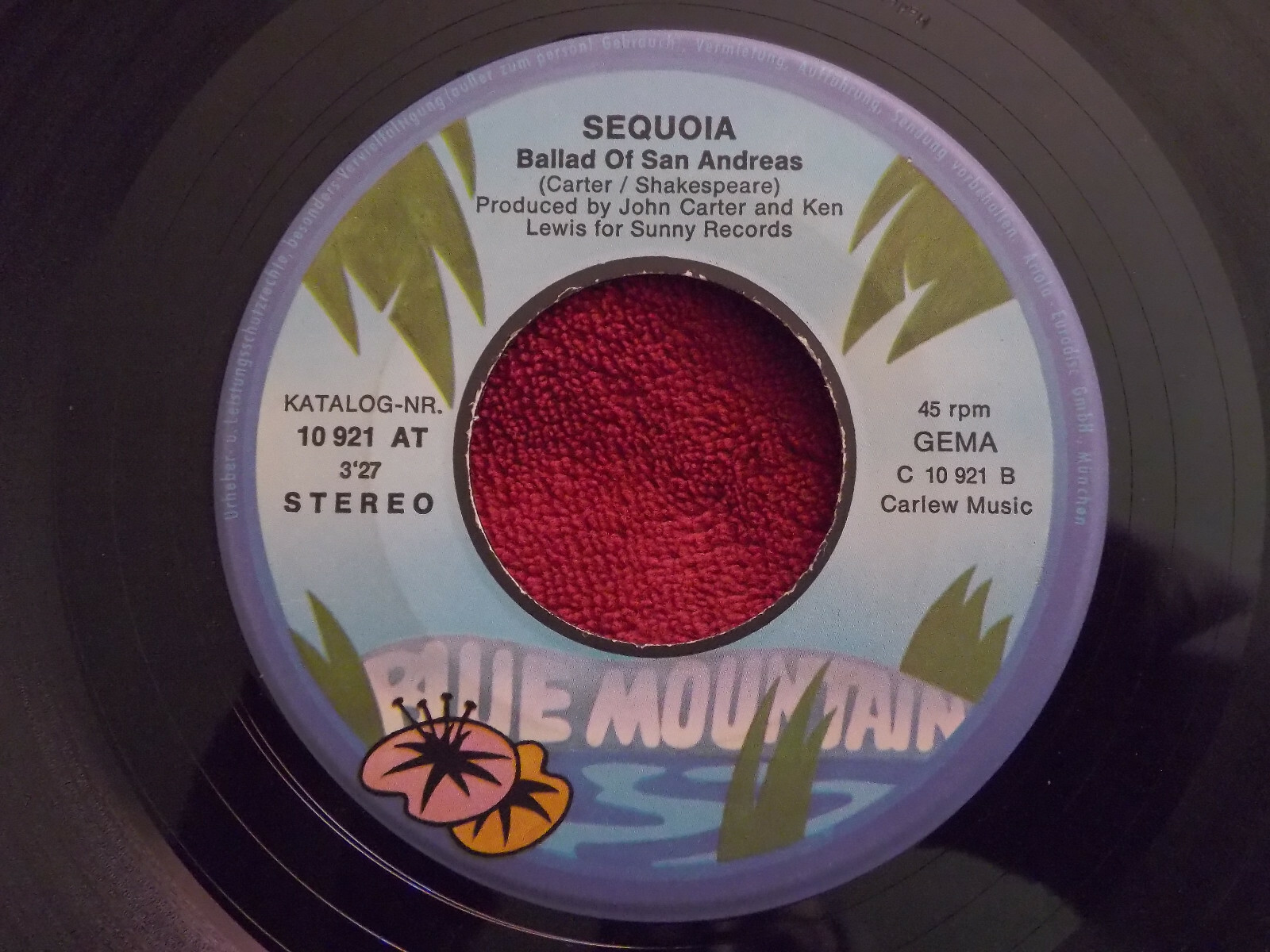 Sequoia – Mississippi Lady / Ballad of San Andreas (Single, 7"), Bild 2
