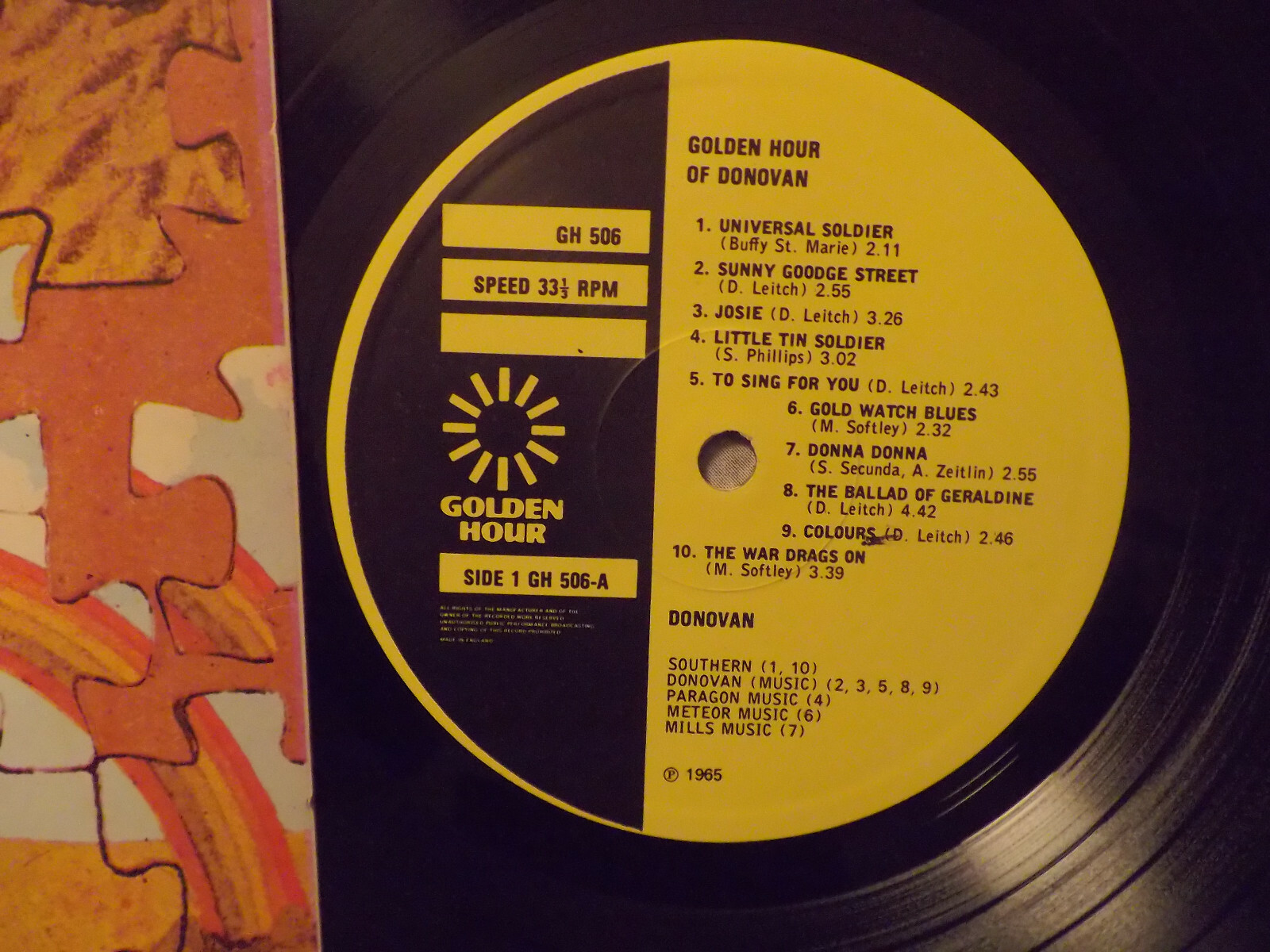 Donovan – Golden hour of Donovan (LP, UK), Bild 2