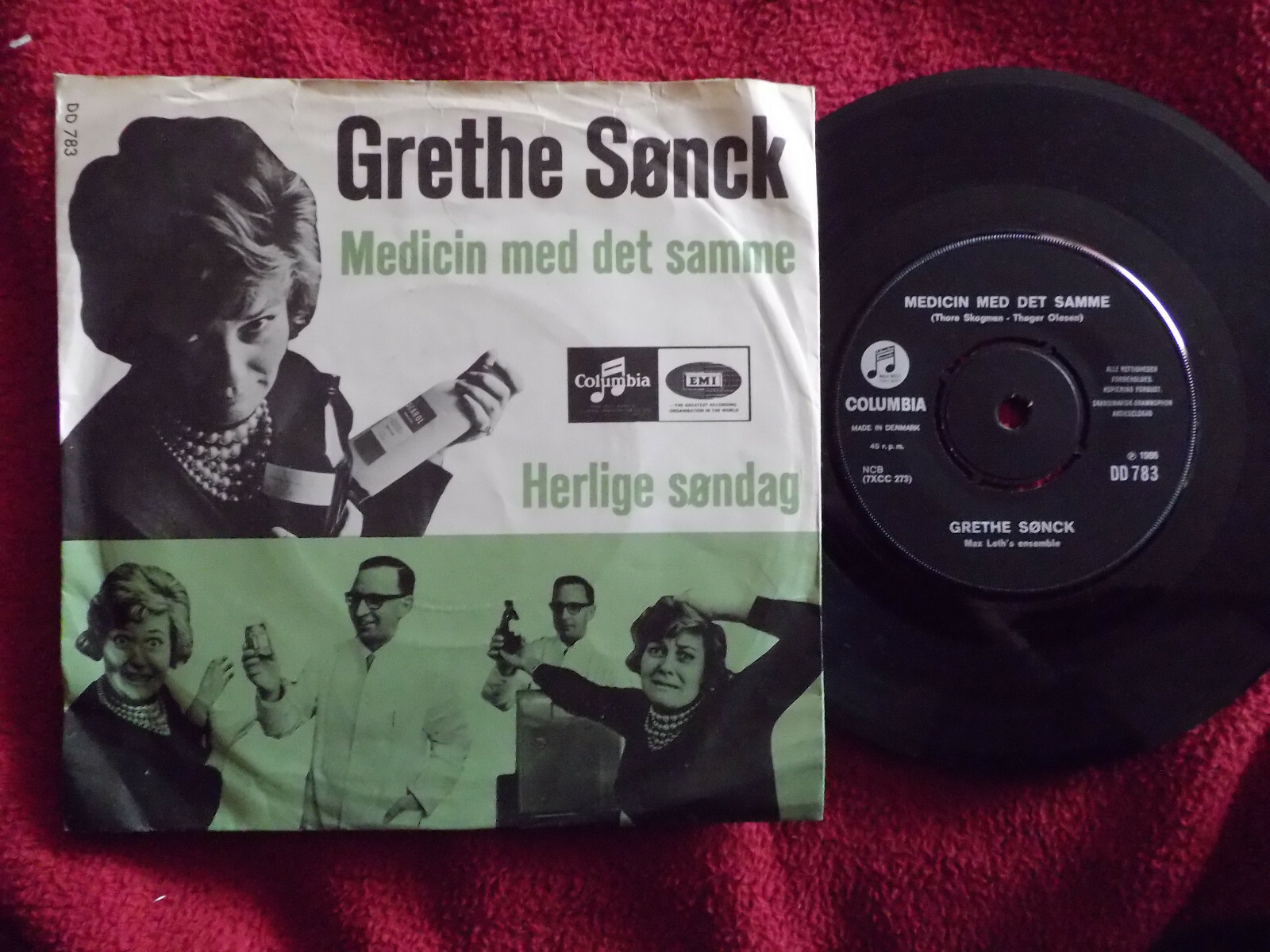 Grethe Sonck – Medicin med det samme / Herlige sondag (Columbia Records, DD 783, 1966)