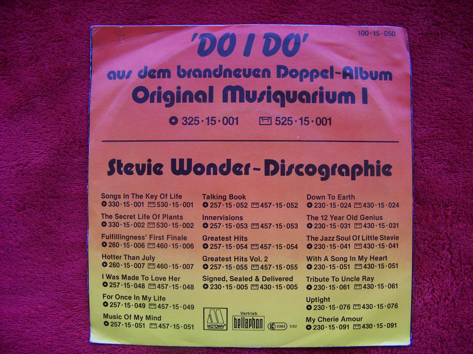 Stevie Wonder – Do I Do / Rocket Love | Motown / Bellaphon, 1982, Bild 2