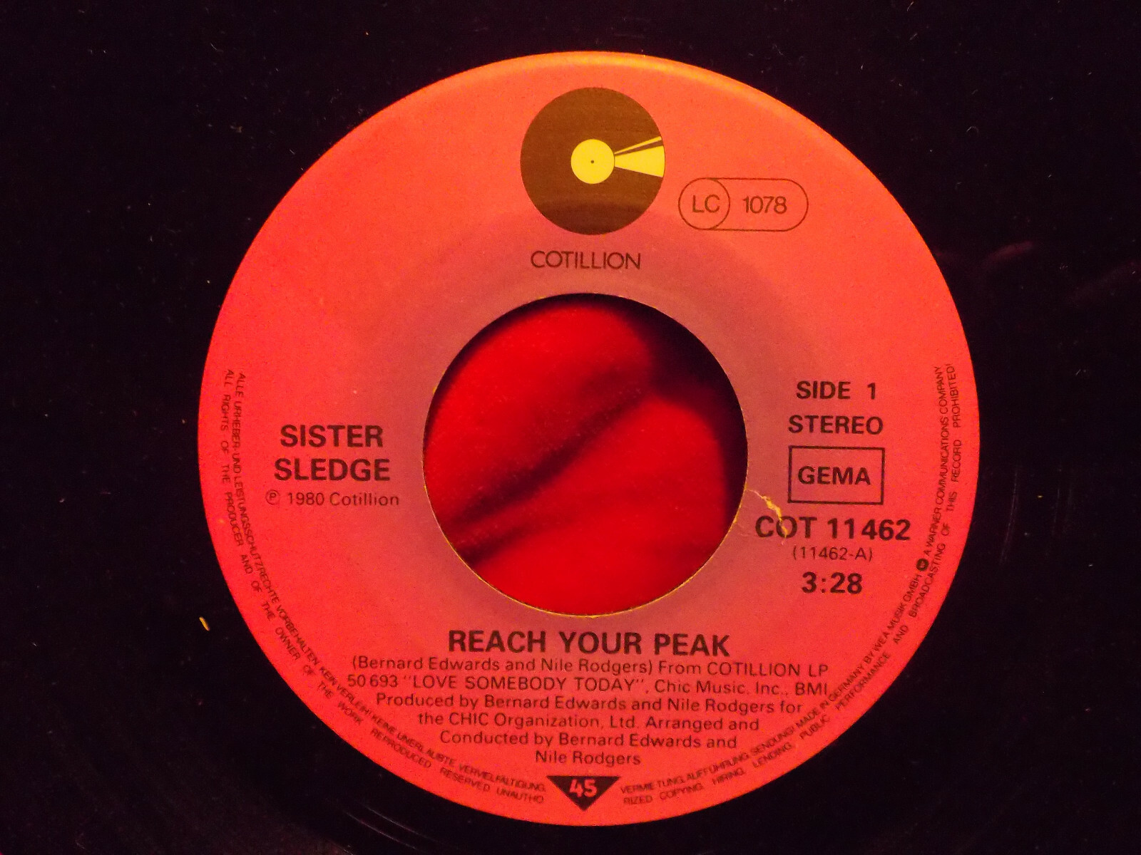 Sister Sledge – Reach your peak / Easy street (Cotillion, 1980, 7″-Single)