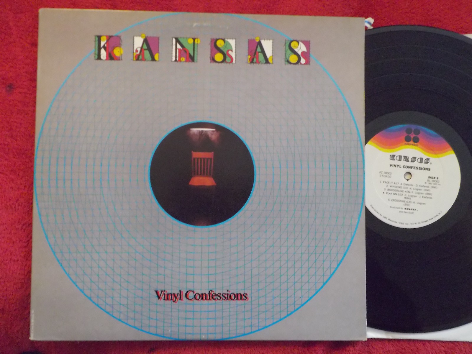 Kansas – Vinyl Confessions (LP, Kirshner Records, PZ 38002)