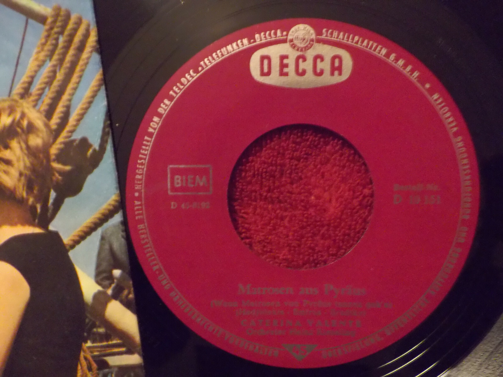 Caterina Valente – Matrosen aus Pyräus / Pepe | Decca Records 7-Inch-Single, Bild 2