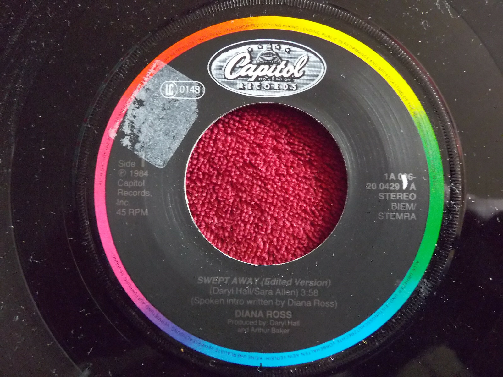 Diana Ross – Swept Away / We Are the Children of the World, Capitol Records, 7″-Single