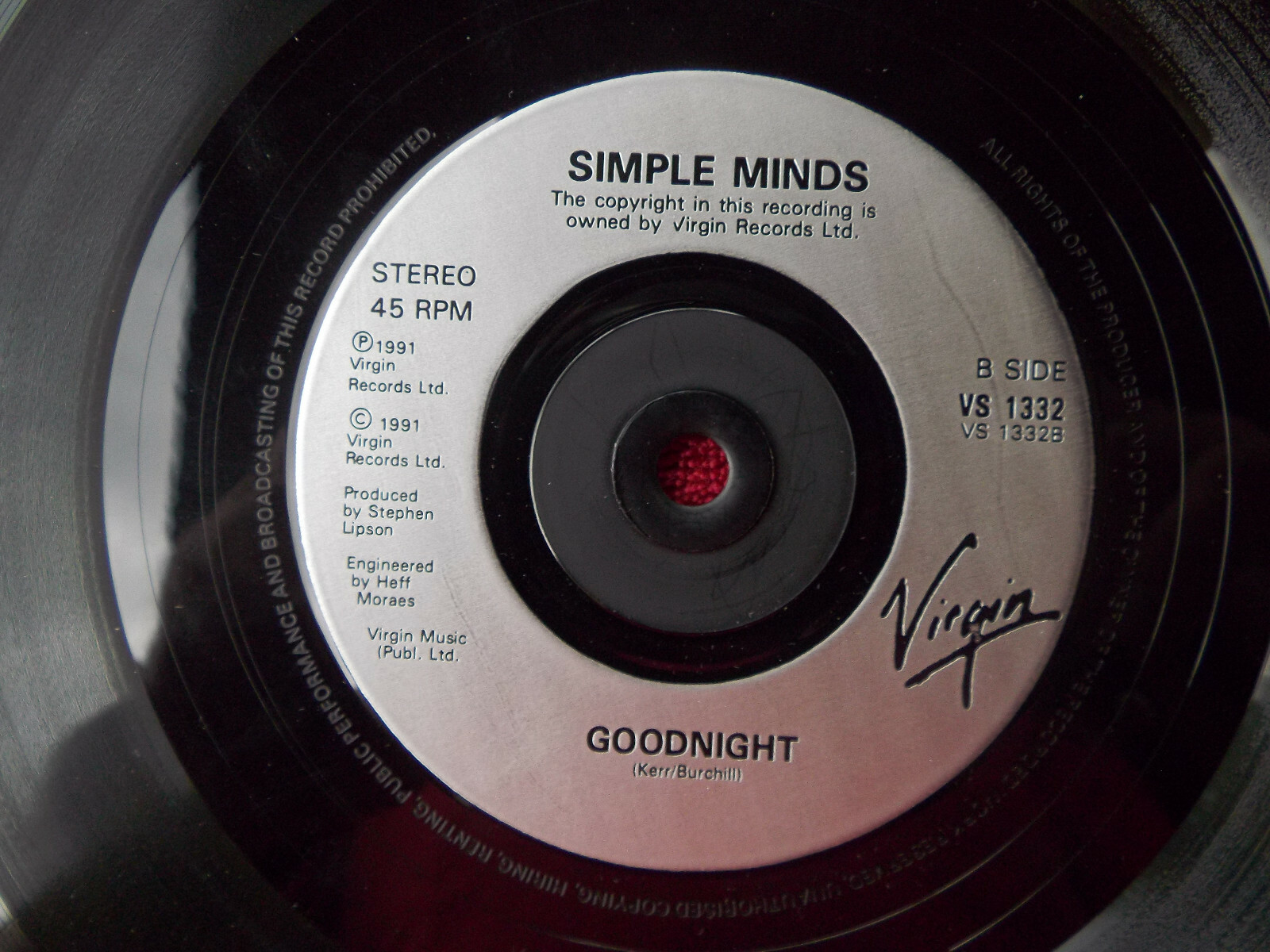 Simple Minds – Let There Be Love / Goodnight – Virgin Records, VS 1332 (1991), Bild 2