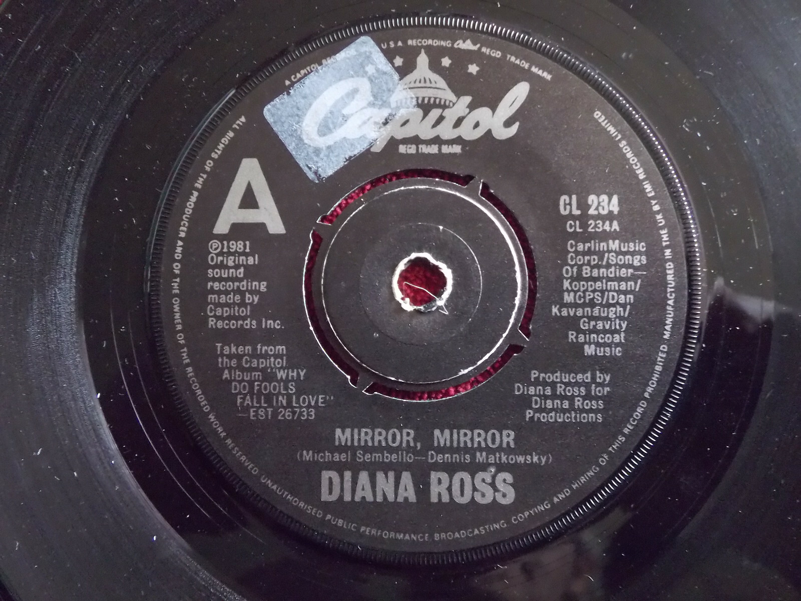 Diana Ross – Mirror, mirror / Sweet nothin´s | Capitol Records, CL 234