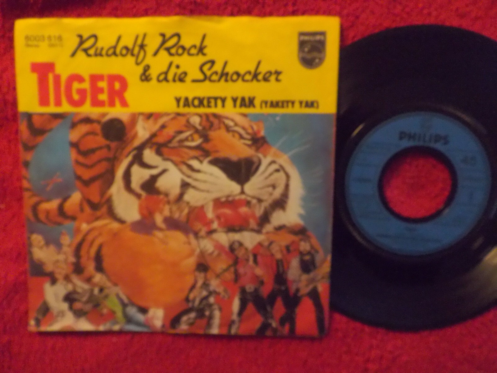Rudolf Rock & die Schocker – Tiger / Yakety yak | Philips Records 6003 616, Single