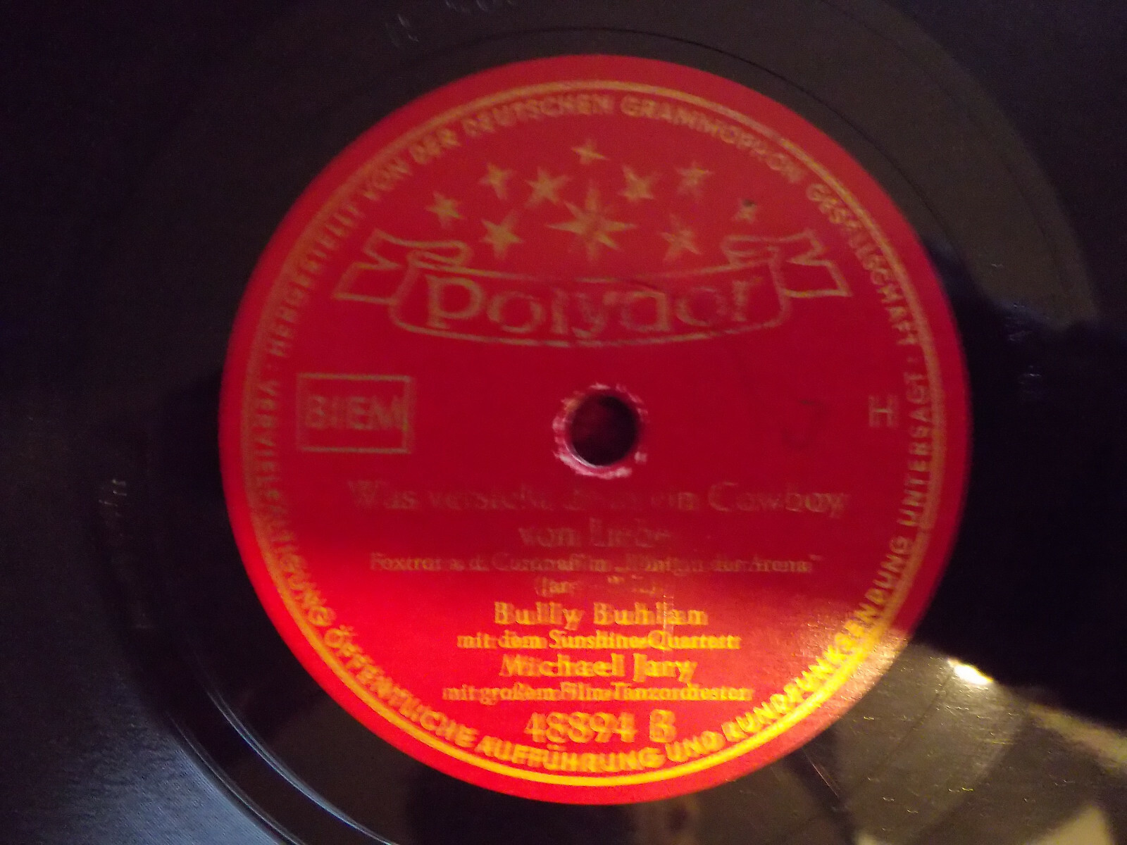 Lonny Kellner & weitere – Manhattan Boogie / Was versteht denn ein Cowboy von Liebe (78er Schellack), Bild 2