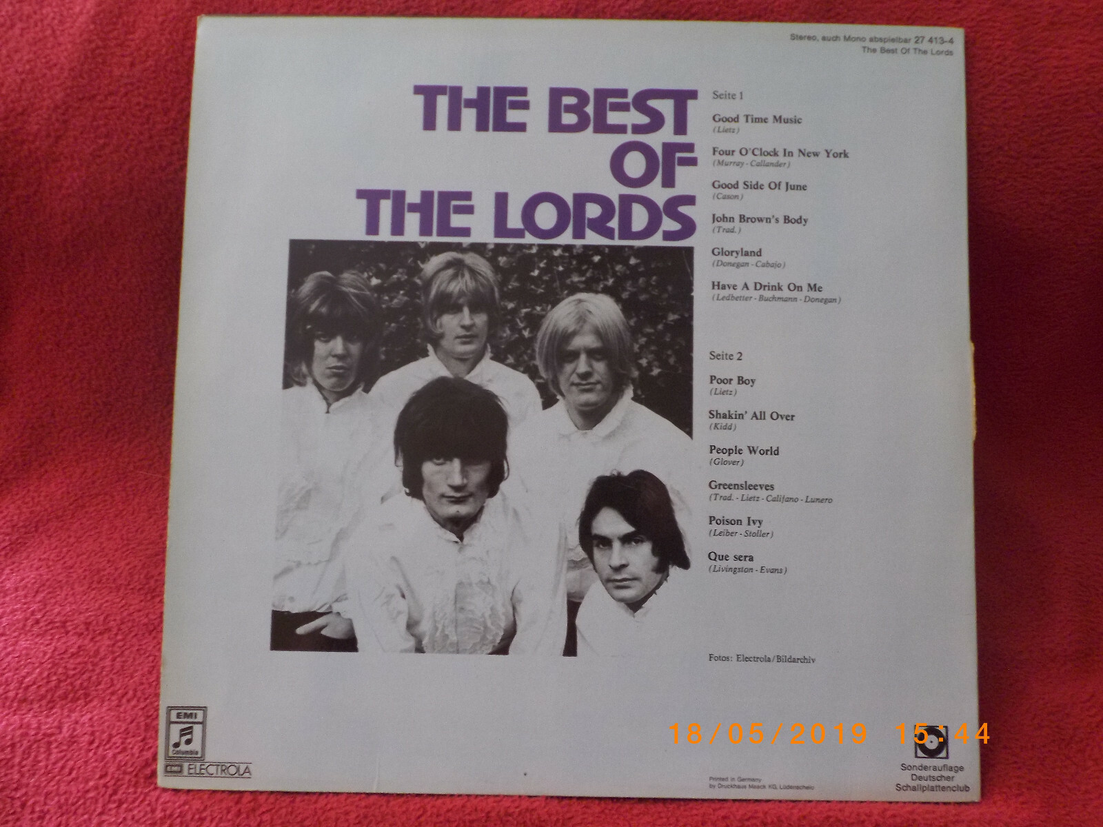 The Lords – The best of The Lords (LP, EMI Columbia Records), Bild 2