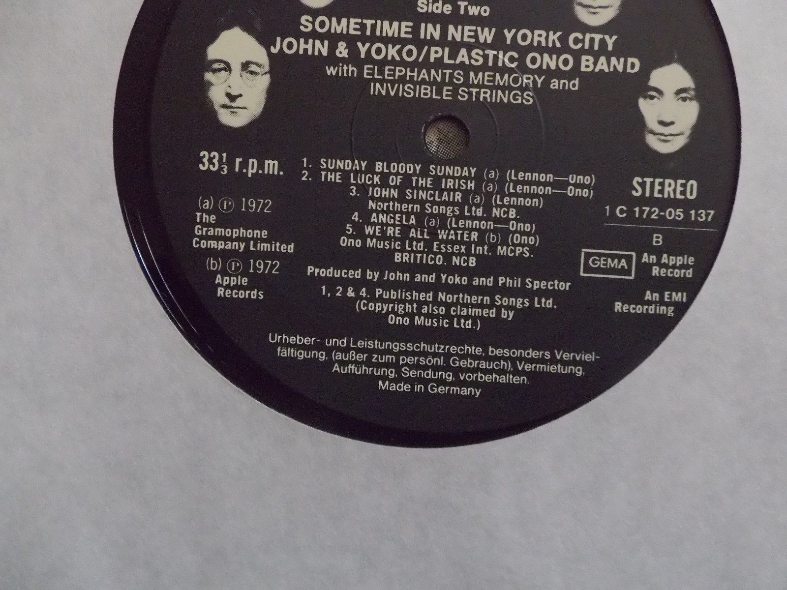 Plastic Ono Band – Some Time in New York City (Doppel-LP, Deutschland, 1972), Bild 5