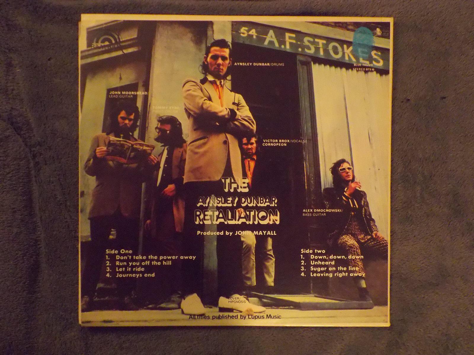 The Aynsley Dunbar Retaliation – Retaliation (LP, Blue Thumb Records, USA 1969), Bild 3