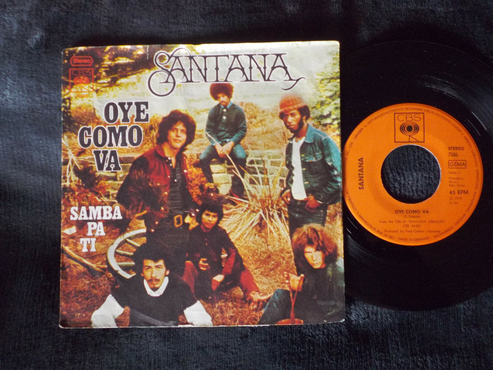 Santana – Oye como va / Samba pa ti | CBS Records 7046, Deutschland, 1970