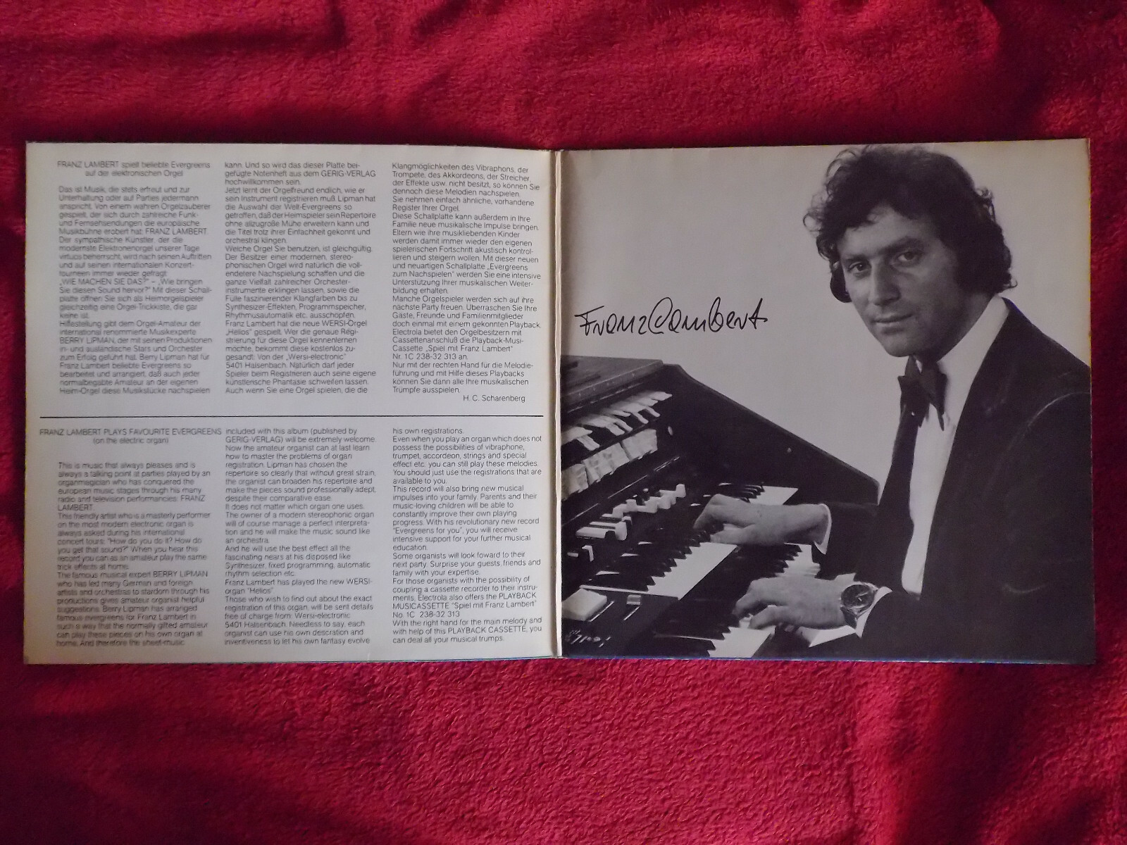 Franz Lambert – Spielt beliebte Evergreens | LP, EMI / HörZu, 1977, Bild 2