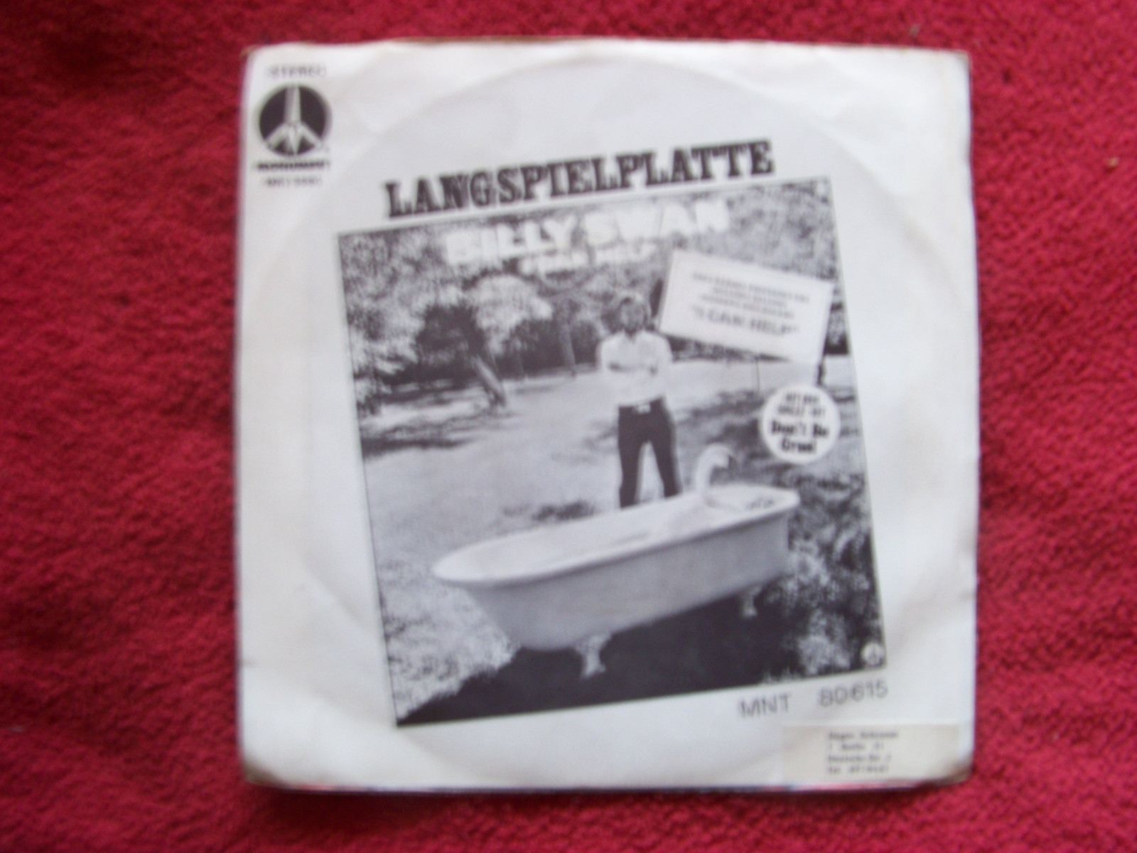 Billy Swan – Everything´s the same / Overnight thing (Monument Records, MNT S 3560), Bild 2