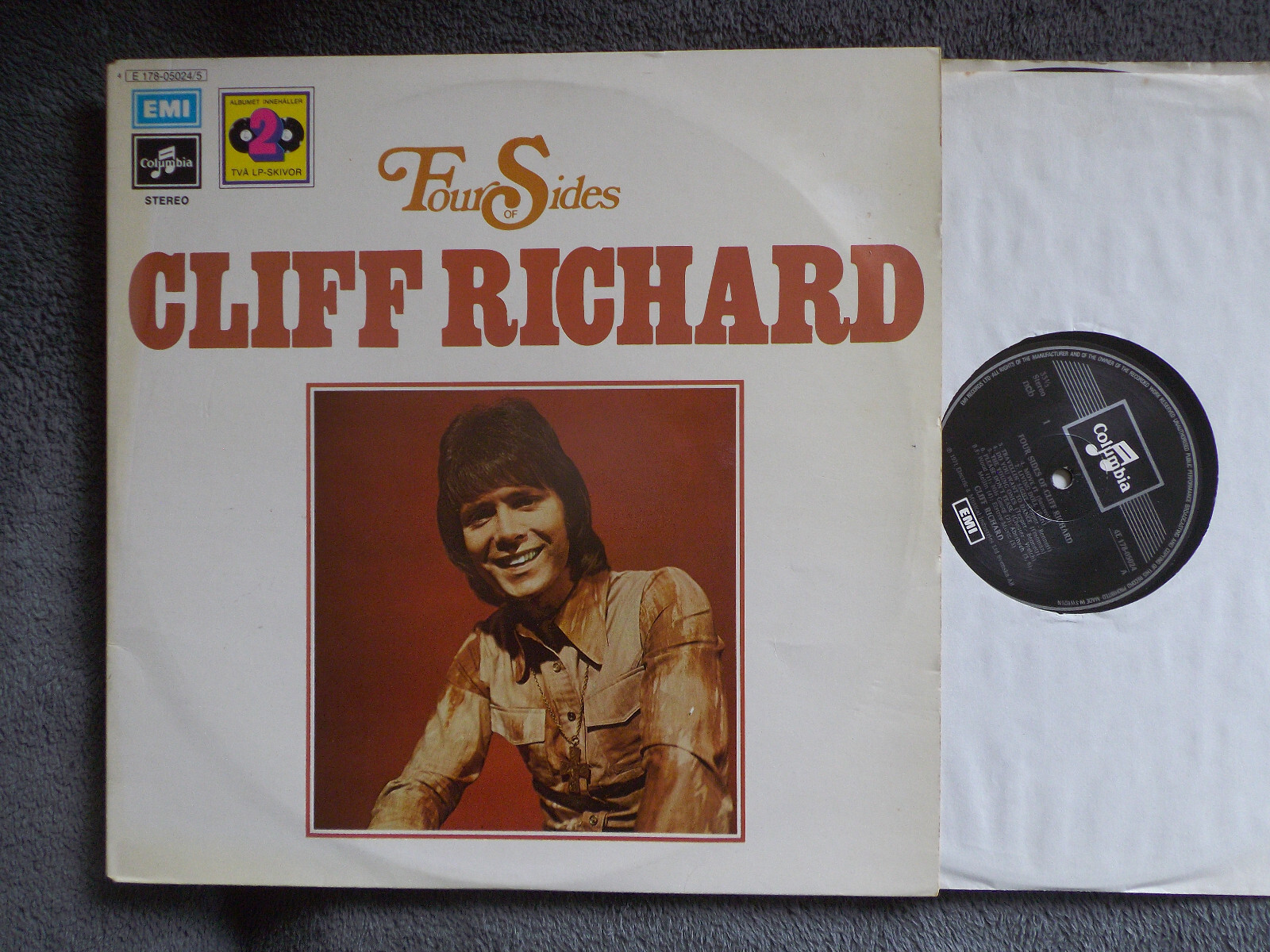 Cliff Richard – Four sides | Schwedische Doppel-LP, Columbia, 1972