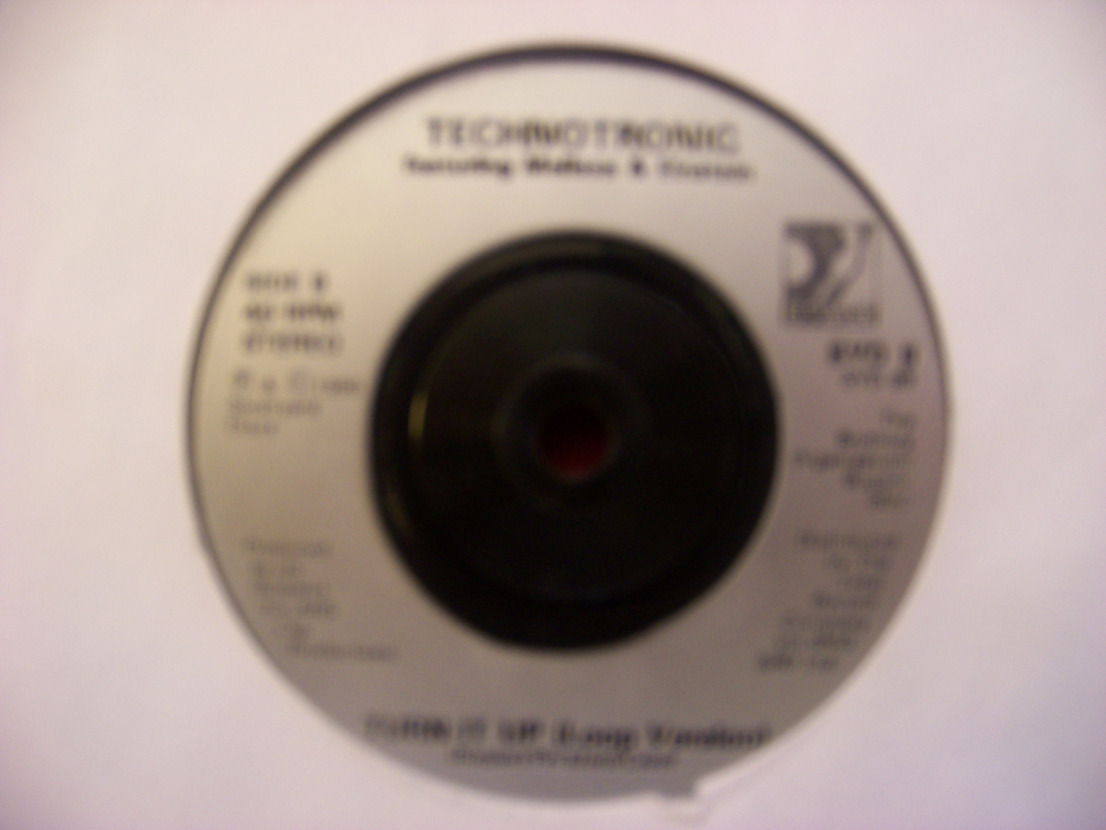 Technotronic feat. Melissa & Einstein – Turn it up / Turn it up (Loop Version), UK-Single, 1990, Bild 2