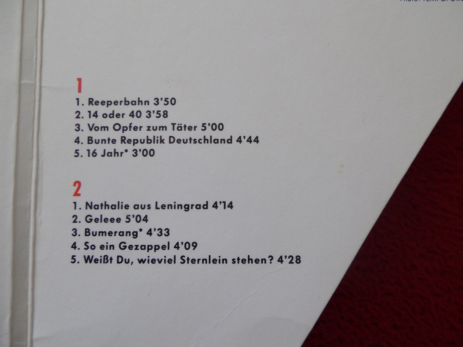 Udo Lindenberg – Bunte Republik Deutschland (Polydor, LP, 1989), Bild 3