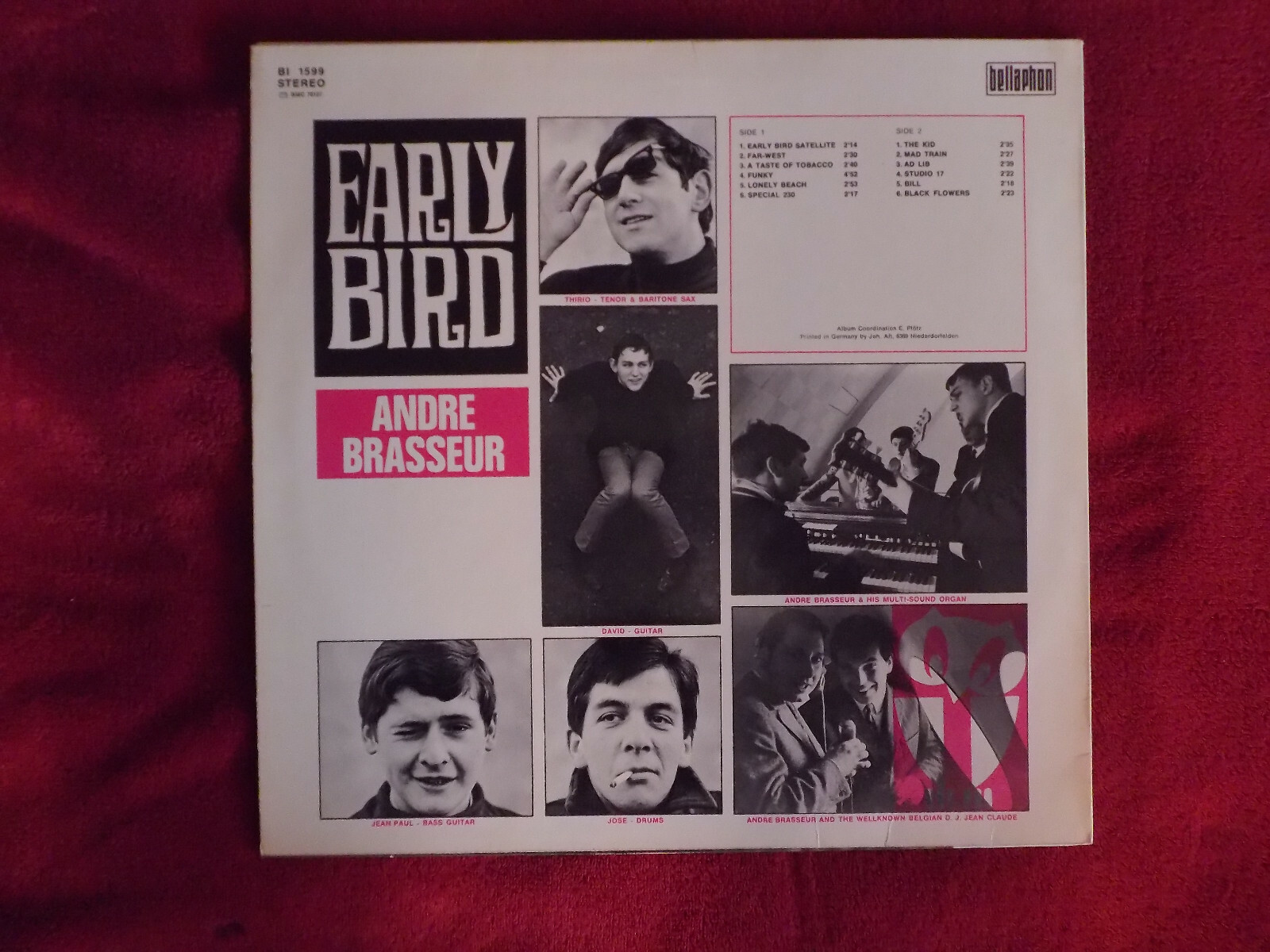 Andre Brasseur – Early Bird (Bellaphon LP, BI 1599, Deutschland, 1970), Bild 2