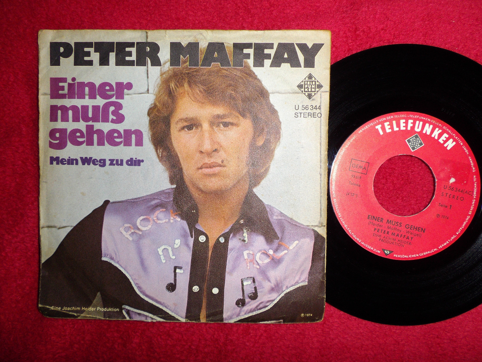 Peter Maffay – Einer muß gehen / Mein Weg zu dir, Telefunken Records U 56 344
