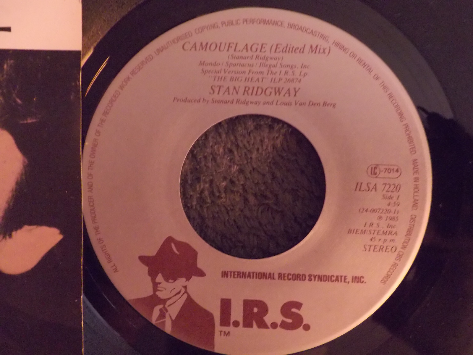 Stan Ridgway – Camouflage / Salesman (Single, 1985), Bild 2