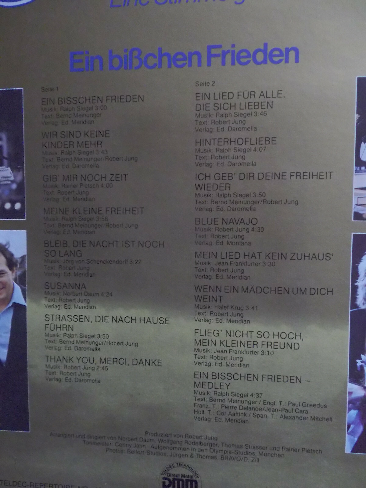 Nicole – Ein bißchen Frieden (Jupiter Records / Sonocord, LP), Bild 3