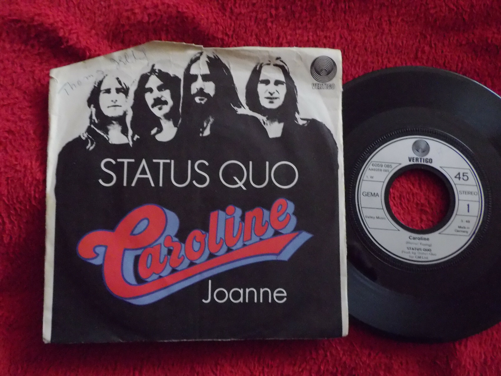Status Quo – Caroline / Joanne (7″-Single, Vertigo Records 6059 085)