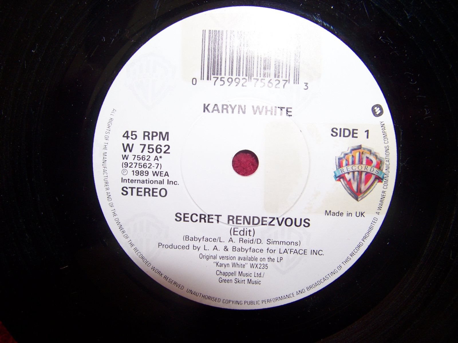 Karyn White – Secret rendezvous / Language of love – Warner Bros. Records