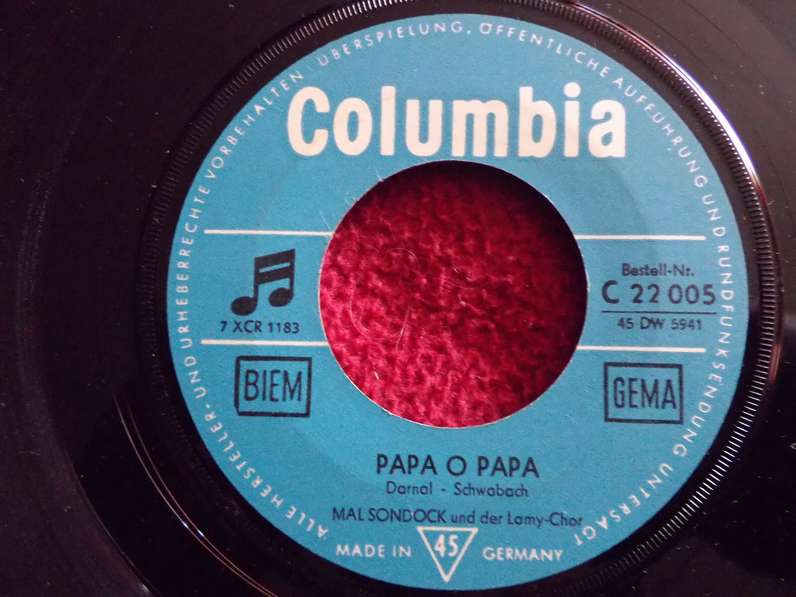 Mal Sondock – Papa o Papa / Hey, Annabella Susann | Columbia Records