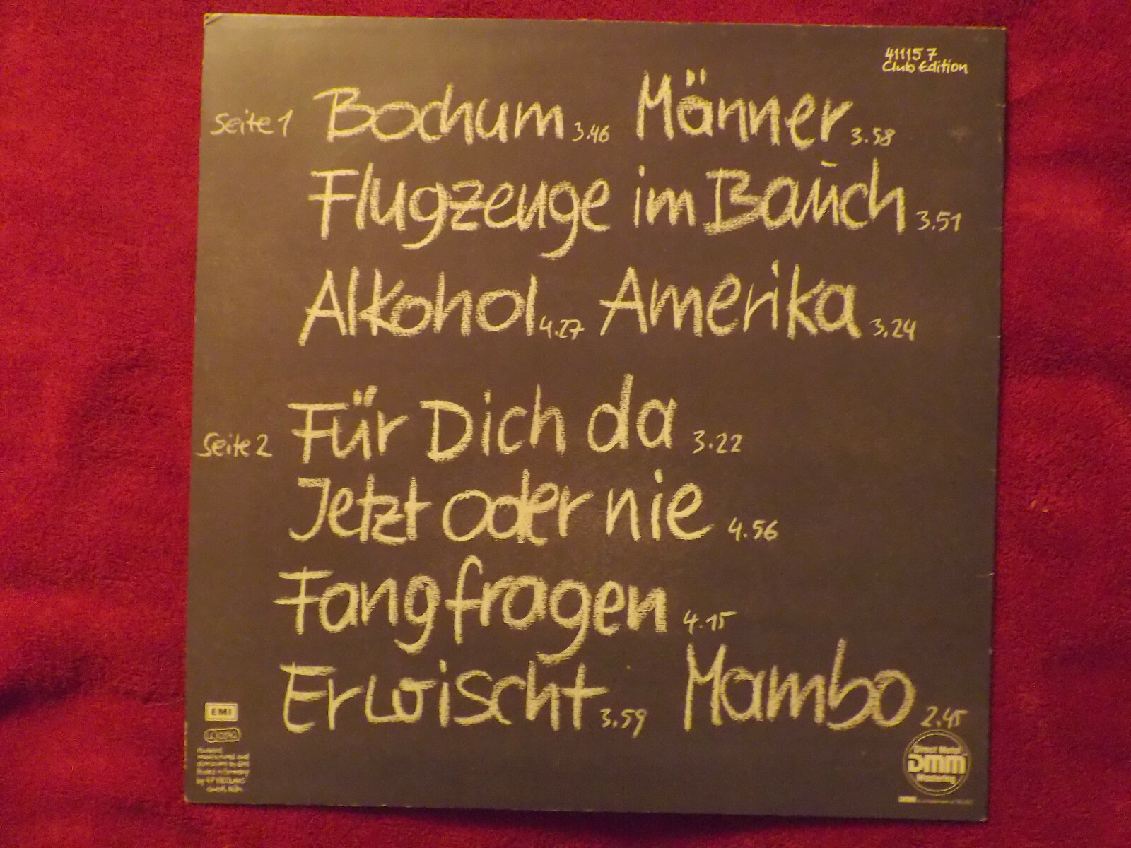 Herbert Grönemeyer – 4630 Bochum (LP), Bild 2