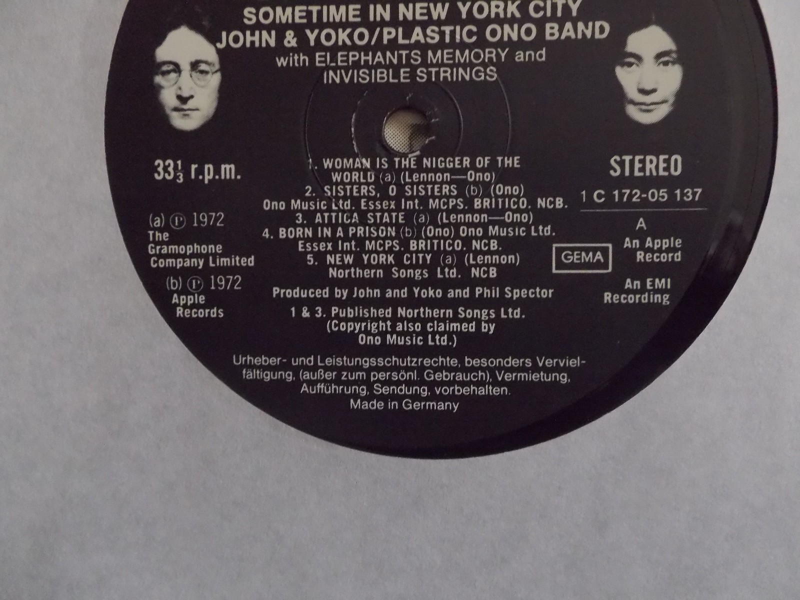 Plastic Ono Band – Some Time in New York City (Doppel-LP, Deutschland, 1972), Bild 4