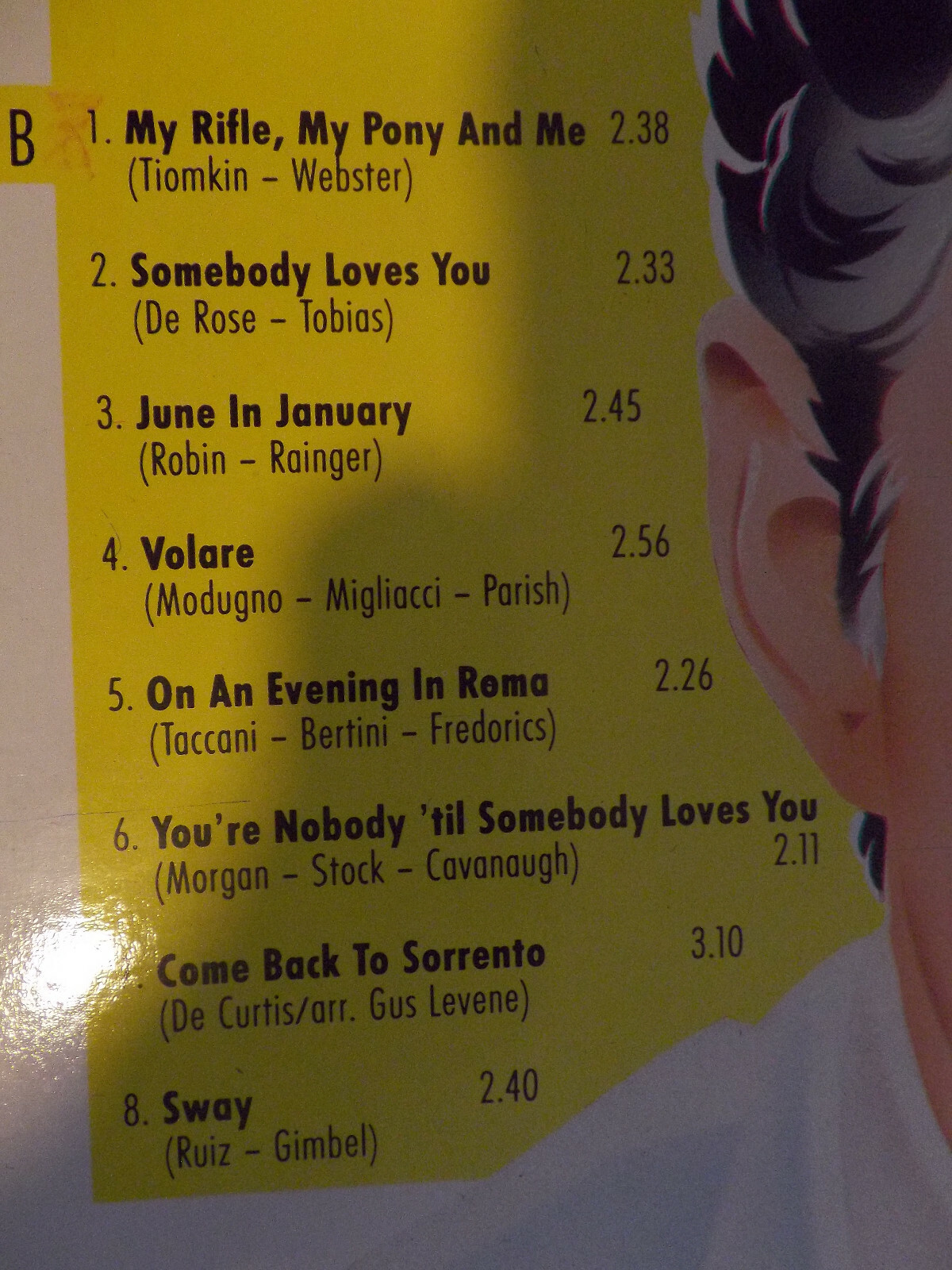 Dean Martin – Seine schönsten Film- und Love-Songs (EMI Records, LP, 1984), Bild 4
