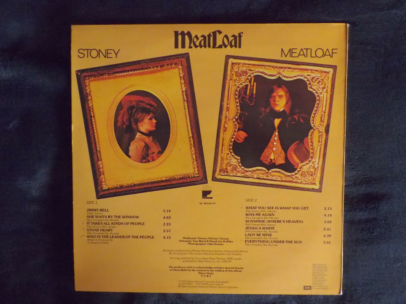 Meat Loaf – Meat Loaf feat. Stoney (LP, Prodigal Records, 1978), Bild 3