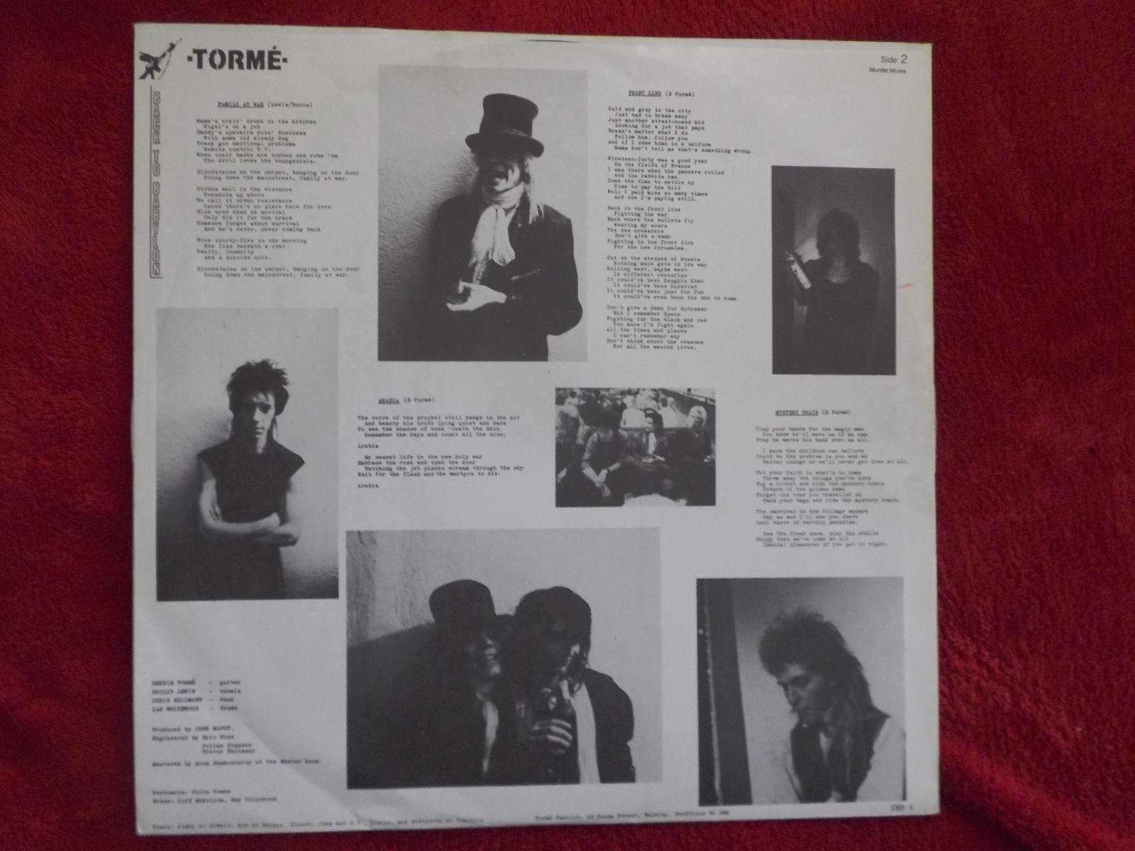 Tormé – Back to Babylon | LP, Zebra Records, ZEB 6, England 1985, Bild 4