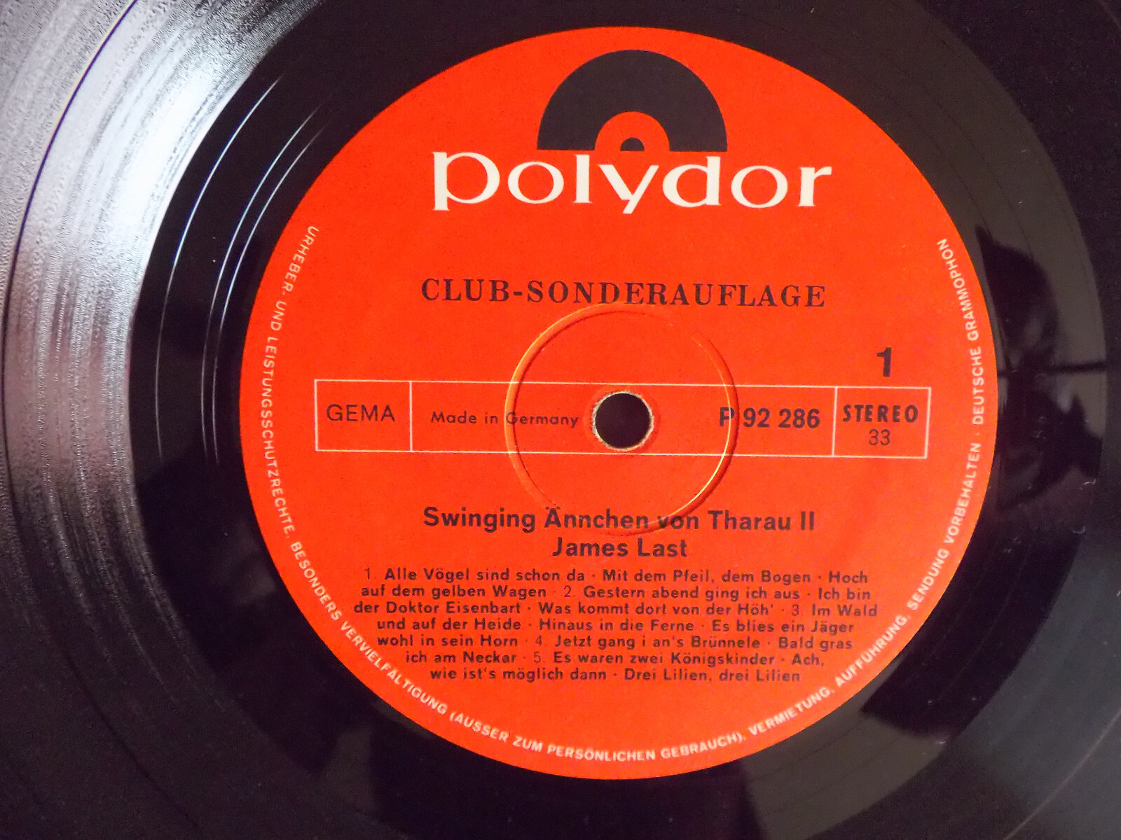 James Last – Swinging Ännchen von Tharau 2 | Polydor 92 286, Club-Sonderauflage, Bild 2