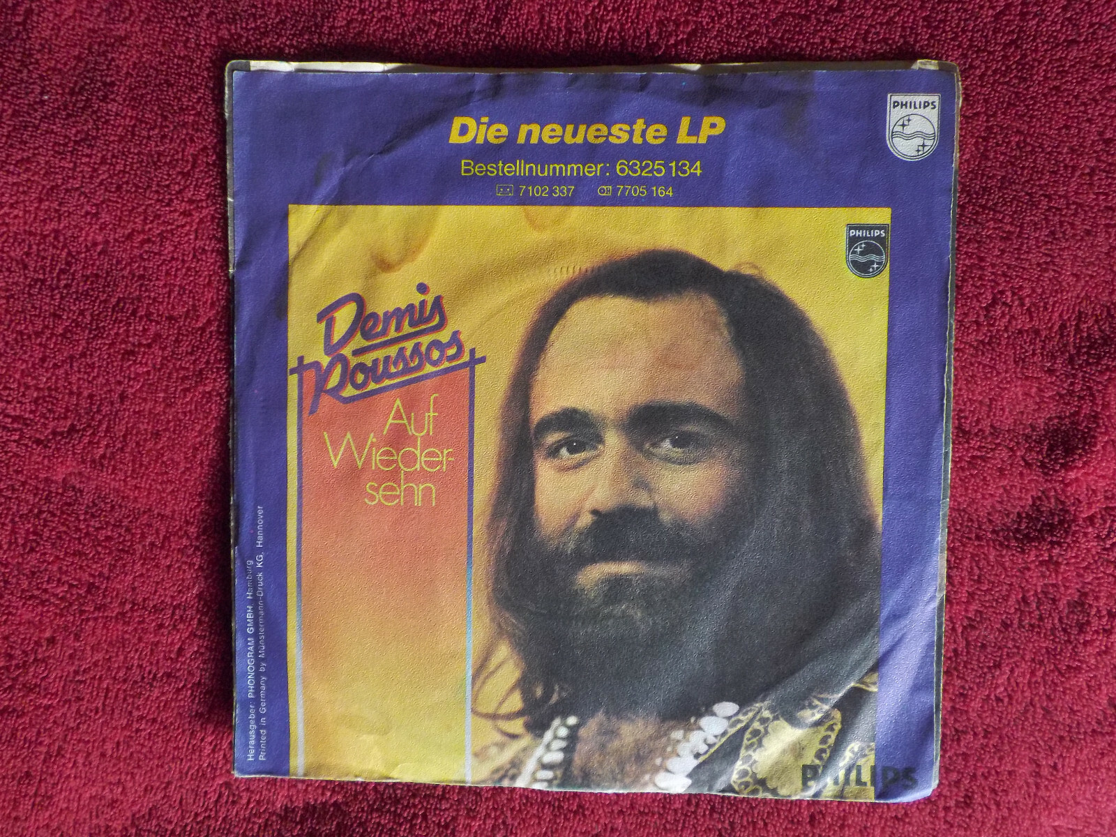 Demis Roussos – Schön wie Mona Lisa / Wind, Wind | Philips 7″ Single, 1975, Bild 2