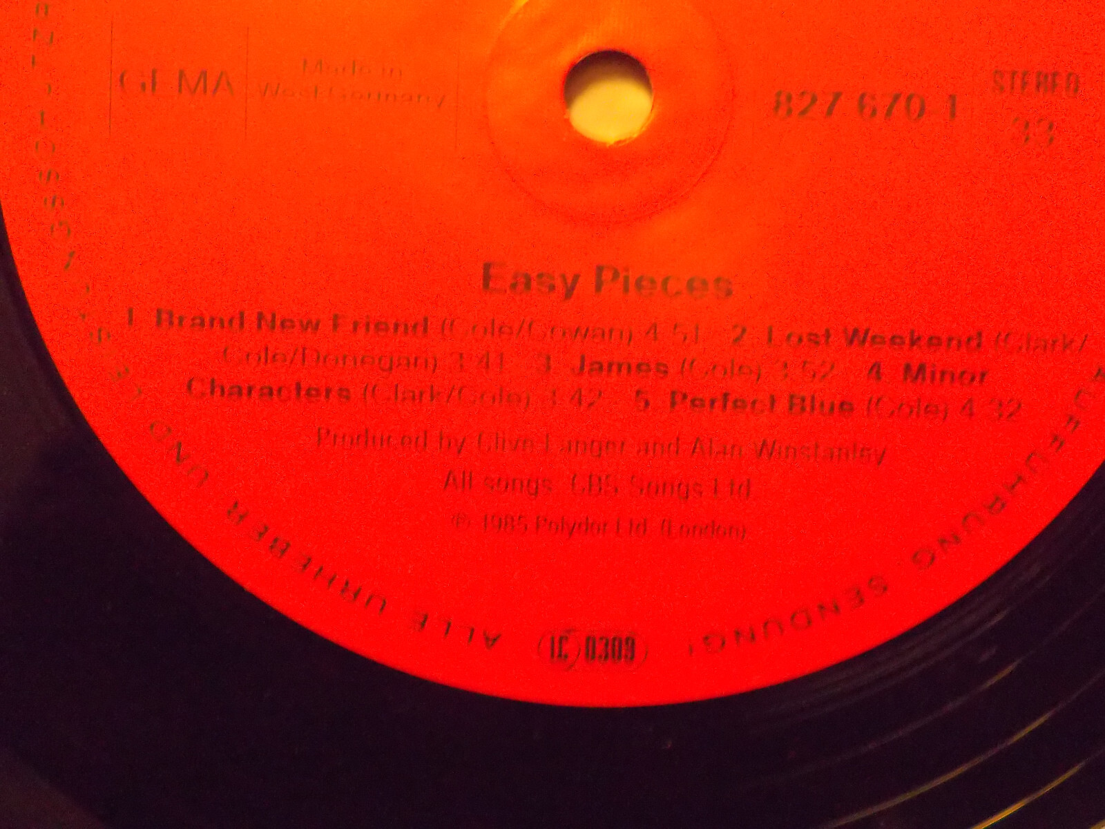 Lloyd Cole and the Commotions – Easy pieces (LP, Polydor Records, 1985), Bild 5