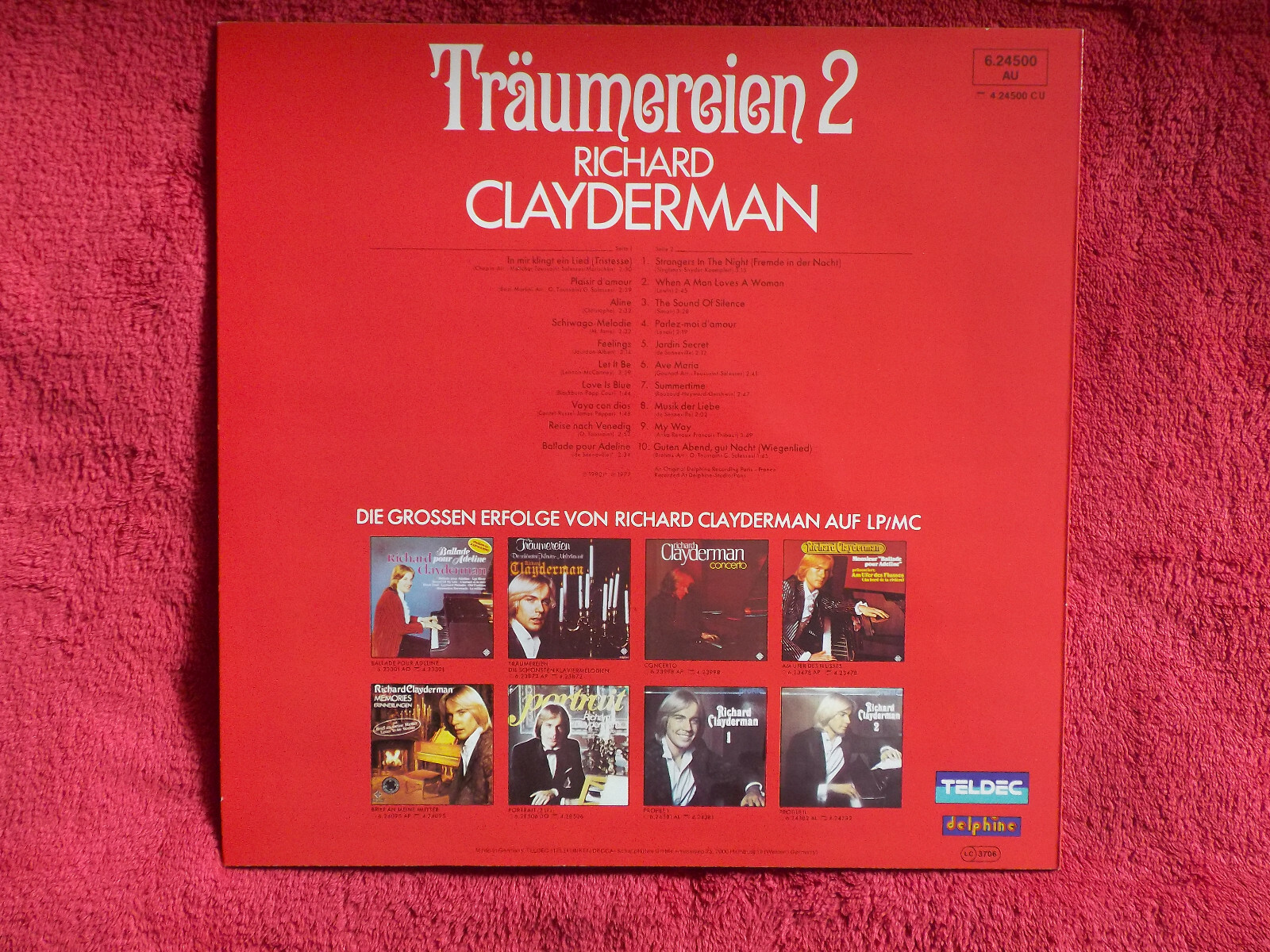 Richard Clayderman – Träumereien 2 (Teldec LP, 1980), Bild 3