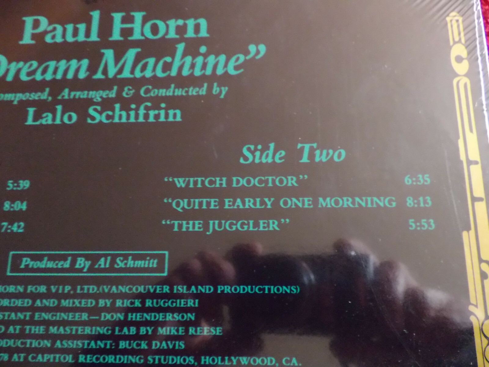 Paul Horn – Dream Machine | LP, Mushroom Records, 1978, Bild 4
