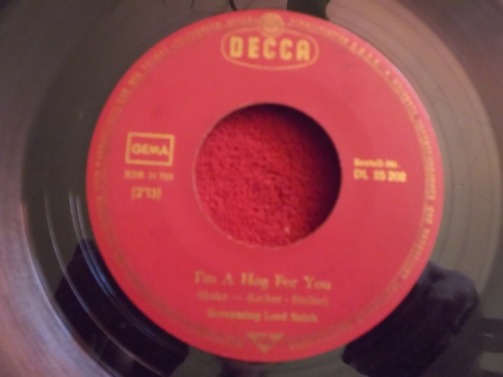 Screaming Lord Sutch – Jack the Ripper / I´m a hog for you (Decca, Single), Bild 2