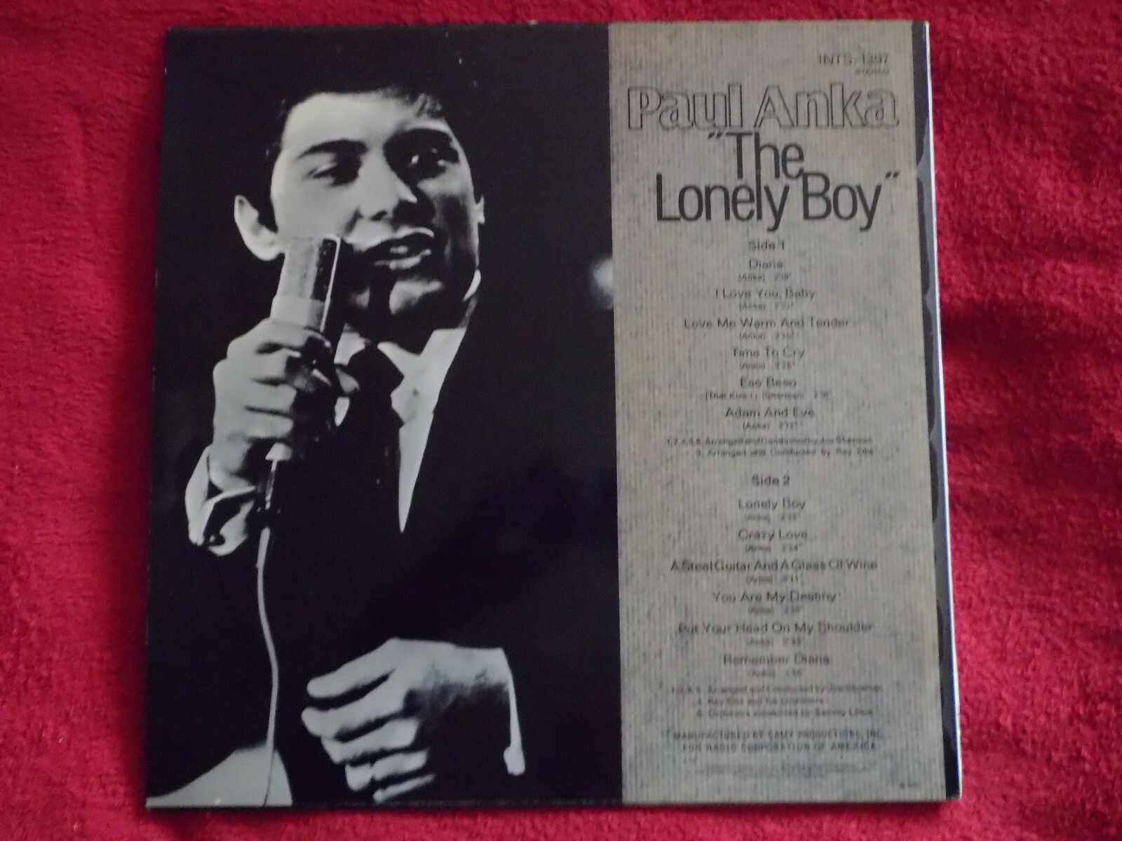Paul Anka – The Lonely Boy (LP, RCA Records, 1972), Bild 2