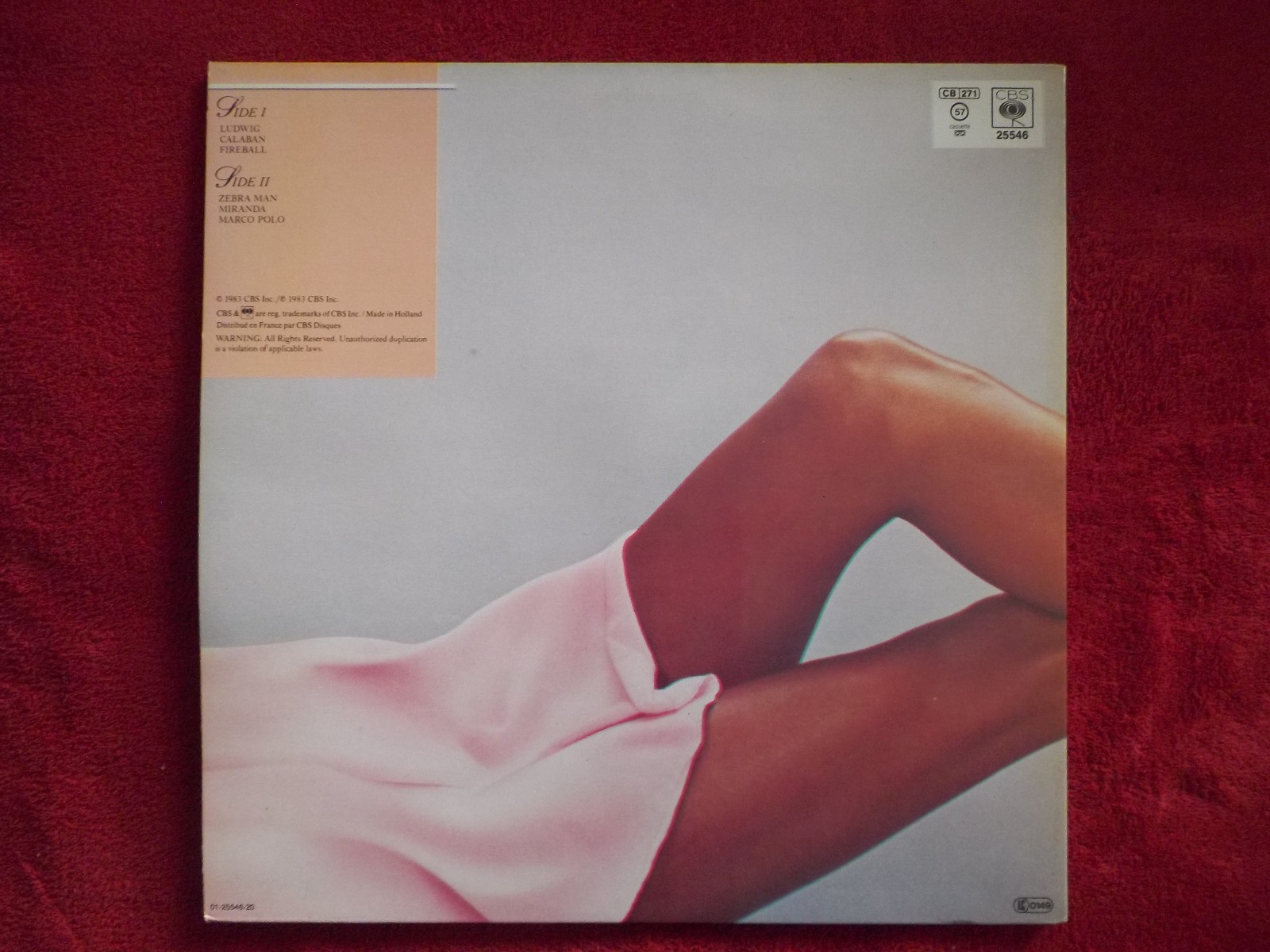 Bob James – Foxie (CBS 25546, LP), Bild 3