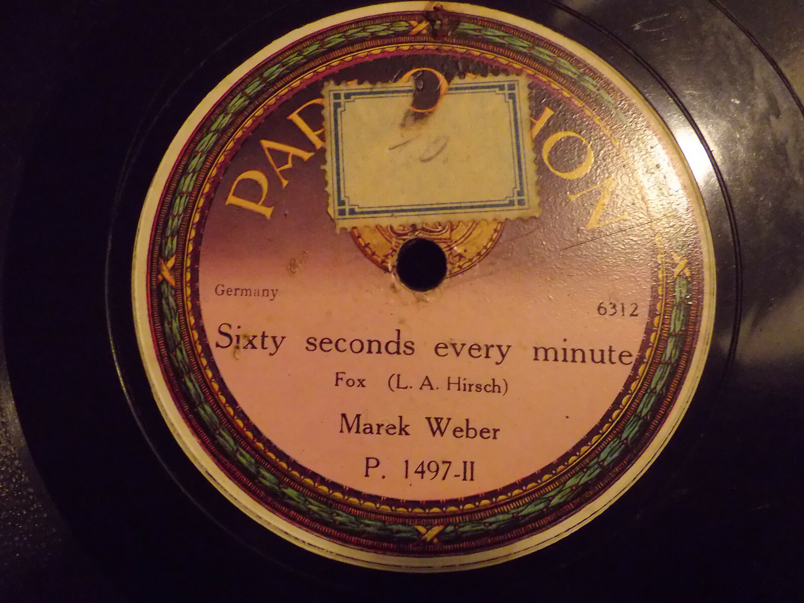 Marek Weber – Wee, wee Marie / Sixty seconds every minute (Schellack, 78 U/min), Bild 2