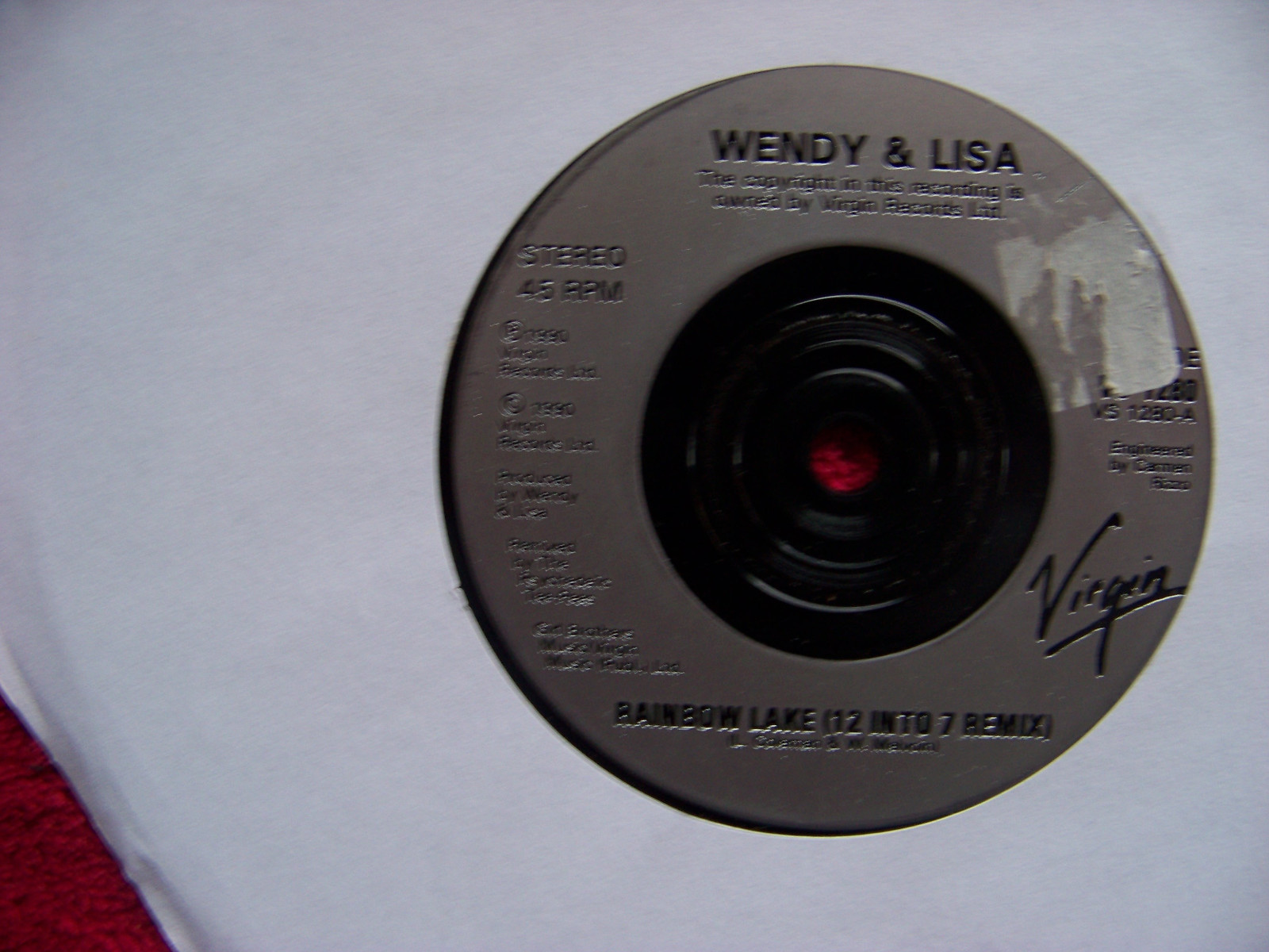 Wendy & Lisa – Rainbow Lake / Rainbow Lake (12 Into 7 Remix / Album Remix), 7″-Single