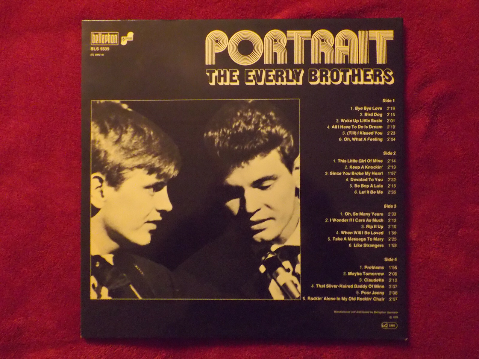 The Everly Brothers – Portrait | Bellaphon Records, Doppel-LP (1976), Bild 4