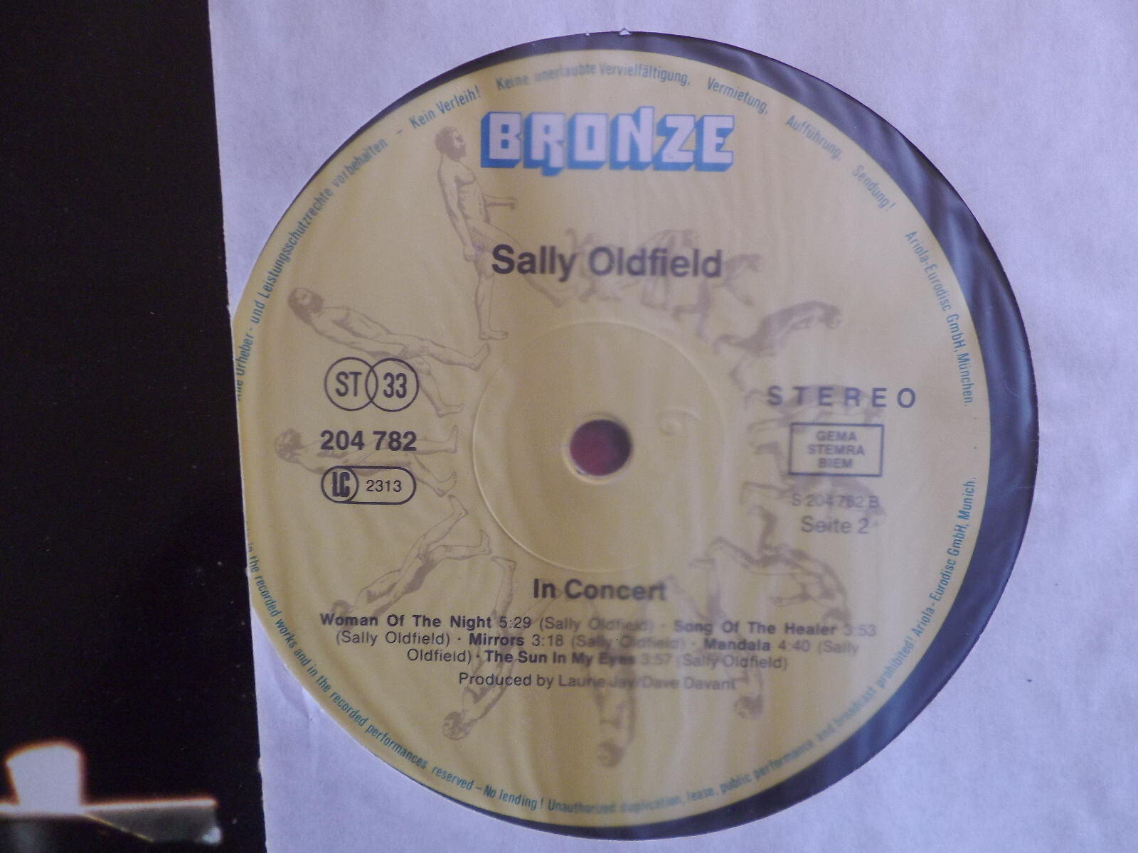 Sally Oldfield – In concert | Bronze Records LP, Bild 2
