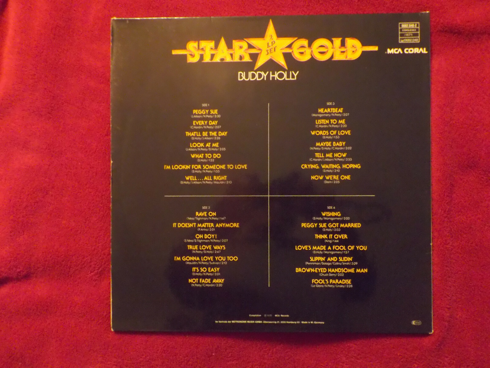 Buddy Holly – Star Gold | deutsche Double-LP, MCA Coral Records, 1976, Bild 3