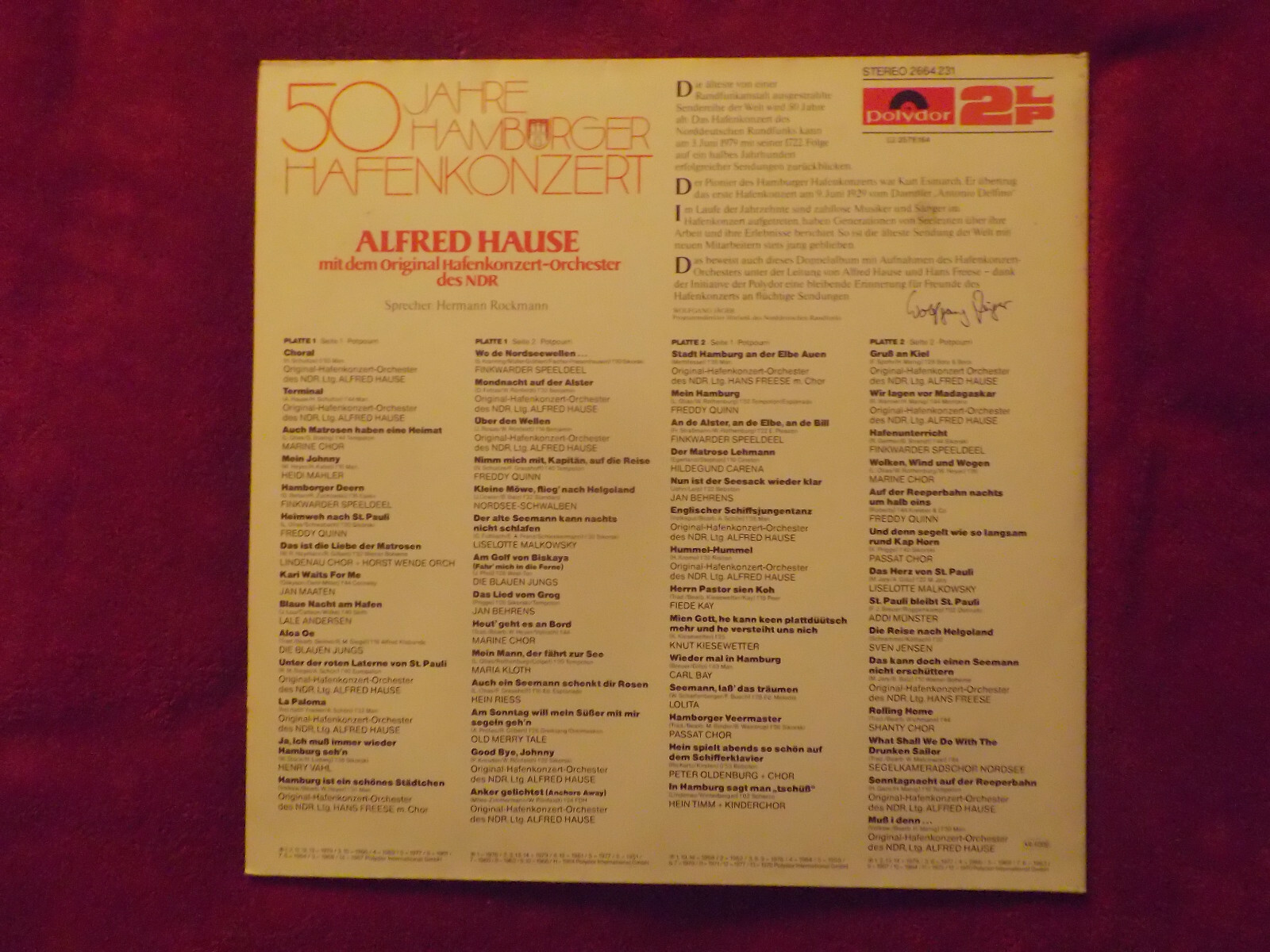 Alfred Hause – 50 Jahre Hamburger Hafenkonzert (Doppel-LP), Bild 3