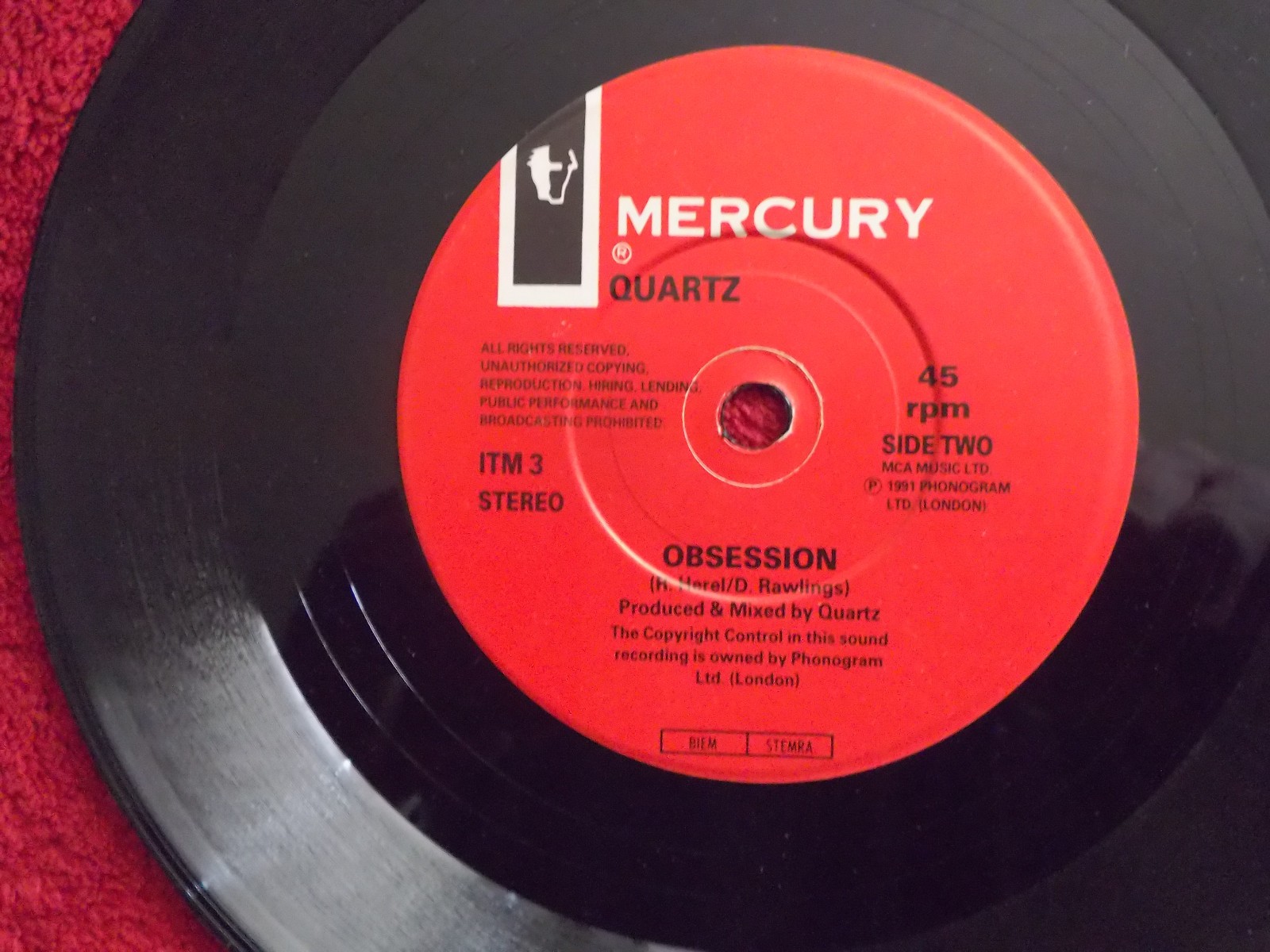 Quartz intr. Dina Carroll – It´s too late / Obsession (UK-Single, 1991), Bild 2