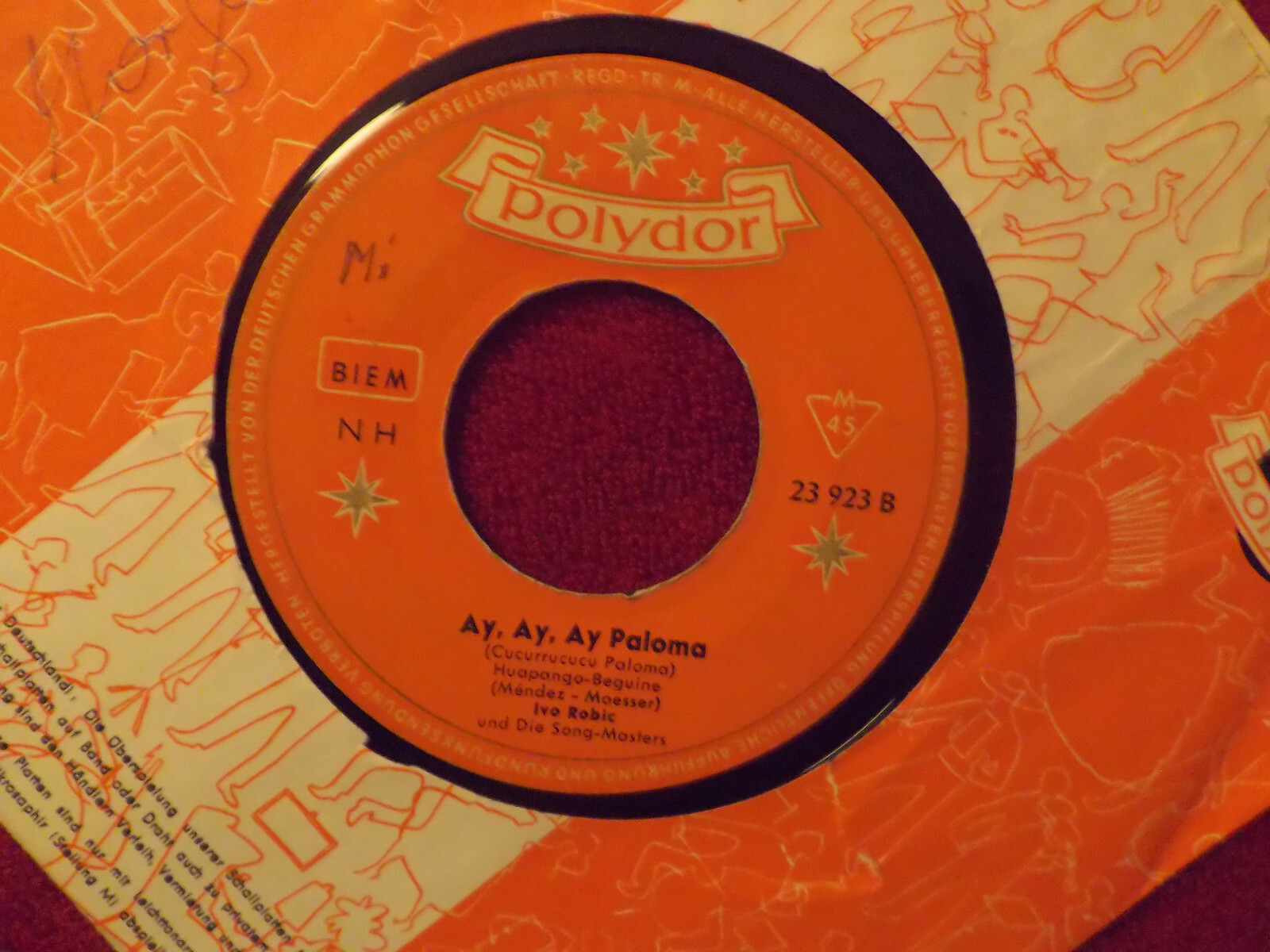 Ivo Robic – Morgen / Ay, ay, ay Paloma | Polydor 23 923, Bild 2